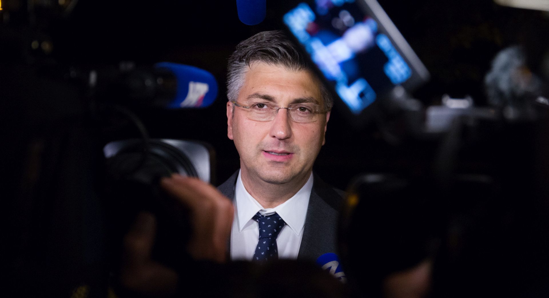Zagreb, 04.06.2017. - Praćenje rezultata u stožeru HDZ-a. Na fotografiji Andrej Plenković.
foto HINA/ Daniel KASAP