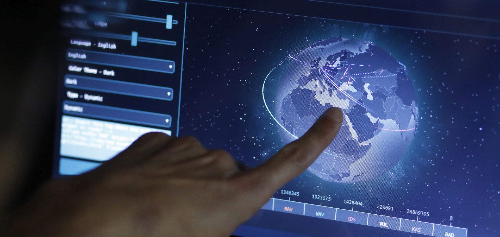 epa06053017 An engineer checks live cyber threat maps and statistics at his office in Istanbul, Turkey, 27 June 2017. According to news reports, companies around the world on 27 June 2017 are reporting they are being hit by a major cyber-attack.  EPA/ERDEM SAHIN