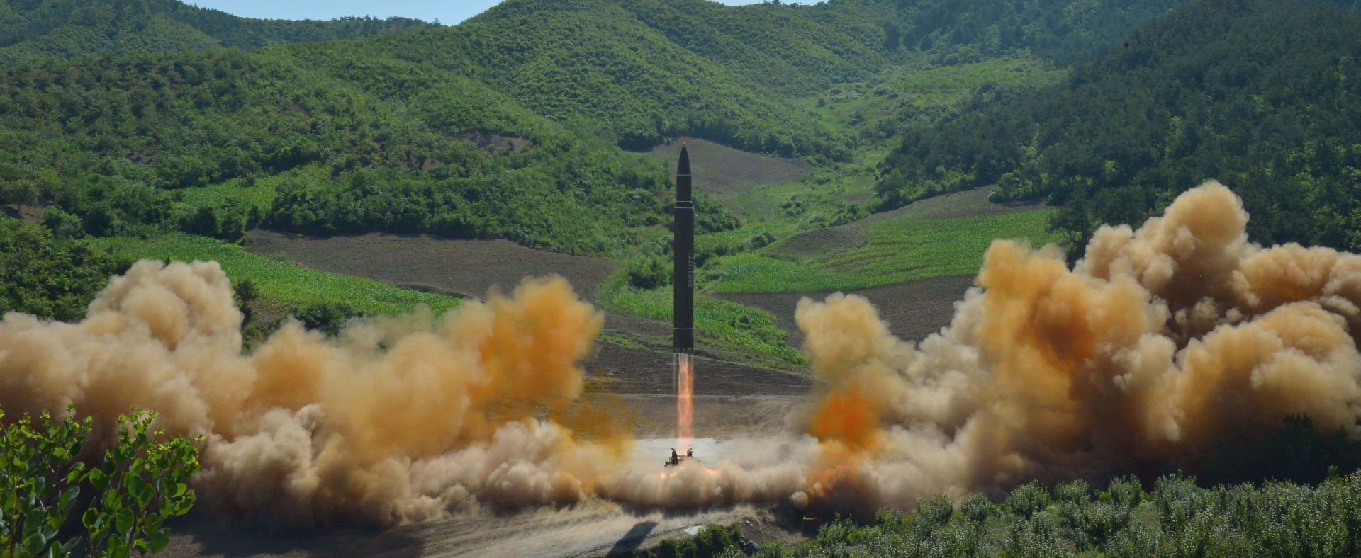 epa06064782 A handout photo made available by the official North Korean Central News Agency (KCNA) allegedly shows the North Korean inter-continental ballistic rocket Hwasong-14 being launched at an undisclosed location in North Korea, 04 July 2017. According to media reports, North Korea launched a ballistic missile on 04 July, that flew around 930km towards the Sea of Japan. The missile fell into Japan's exclusive economic zone in the Sea of Japan, according to Japanese Chief Cabinet Secretary Yoshihide Suga. North Korea said that it has successfully tested an intercontinental ballistic missile (ICBM).  EPA/KCNA HANDOUT  HANDOUT EDITORIAL USE ONLY/NO SALES