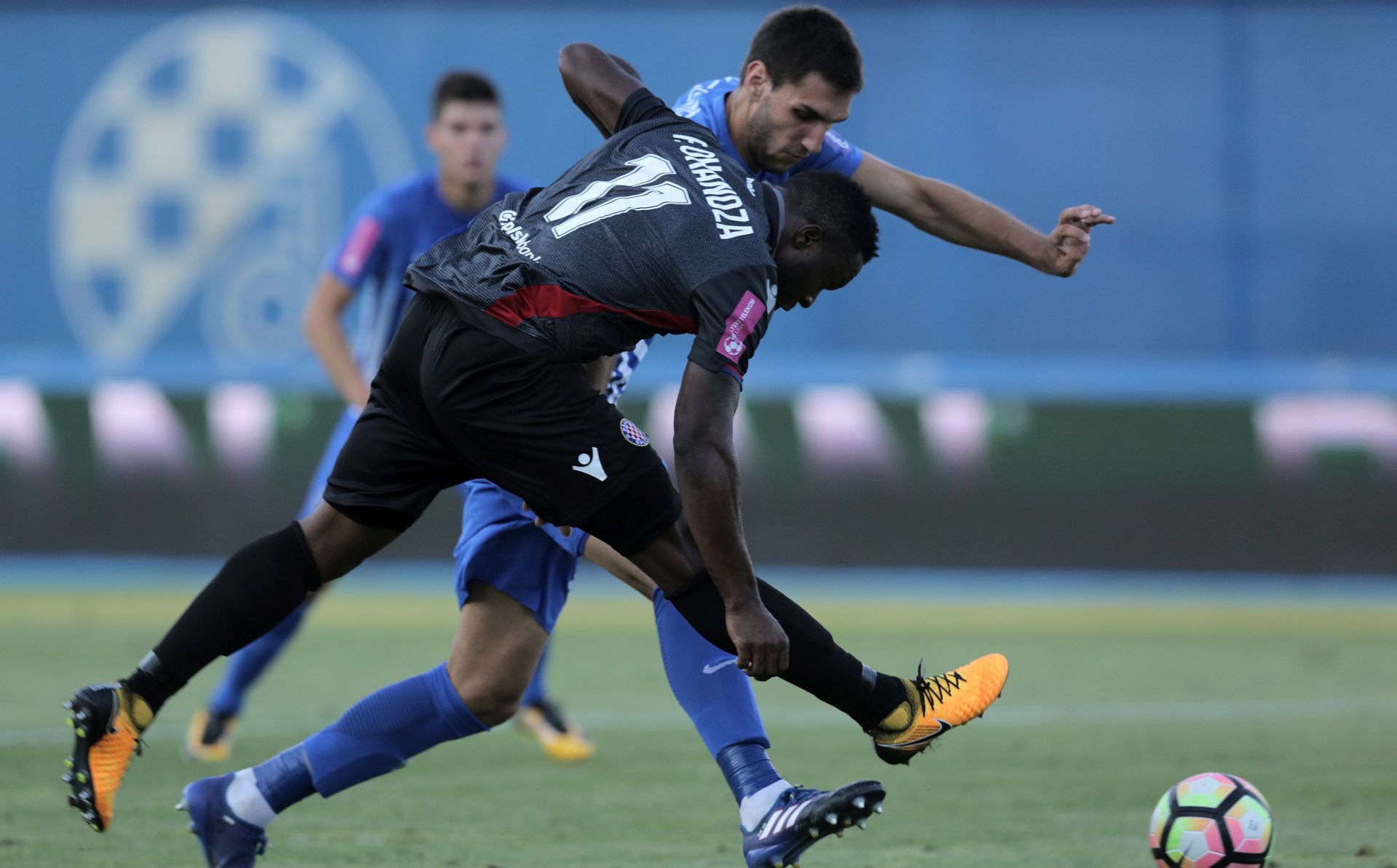 Zagreb, 16.7.2017 - Odigrana je utakmica 1. kola Prve HNL Lokomotiva - Hajduk.Na slici Ohandza Zoa Franck (11) Hajduk,strijelac prvog gola.foto HINA/ Tomislav PAVLEK /tp