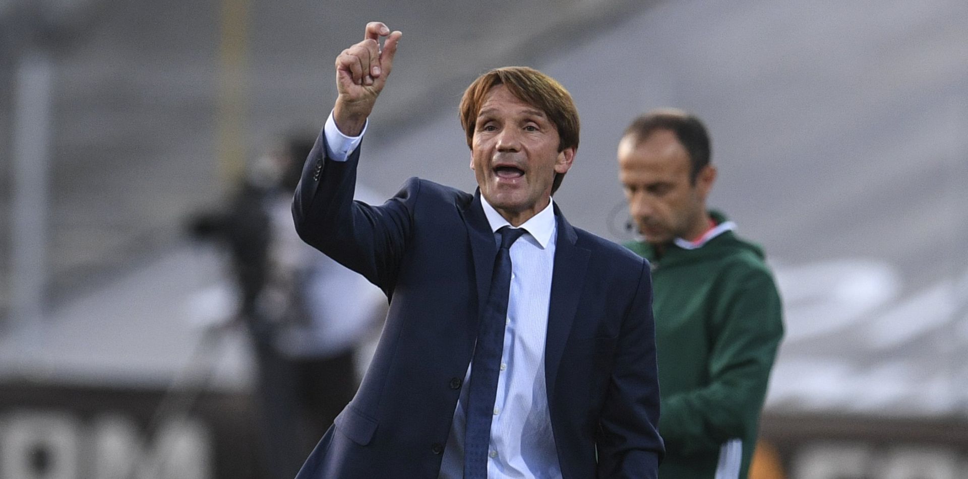 epa06099588 Hajduk Split head coach Juan Antonio Milan Carrillo gestures on the touchline during the UEFA Europa League, second qualifying round  2nd leg soccer match between PFC Levski and Hajduk Split in Sofia , Bulgaria, 20 August 2017.  EPA/VASSIL DONEV
