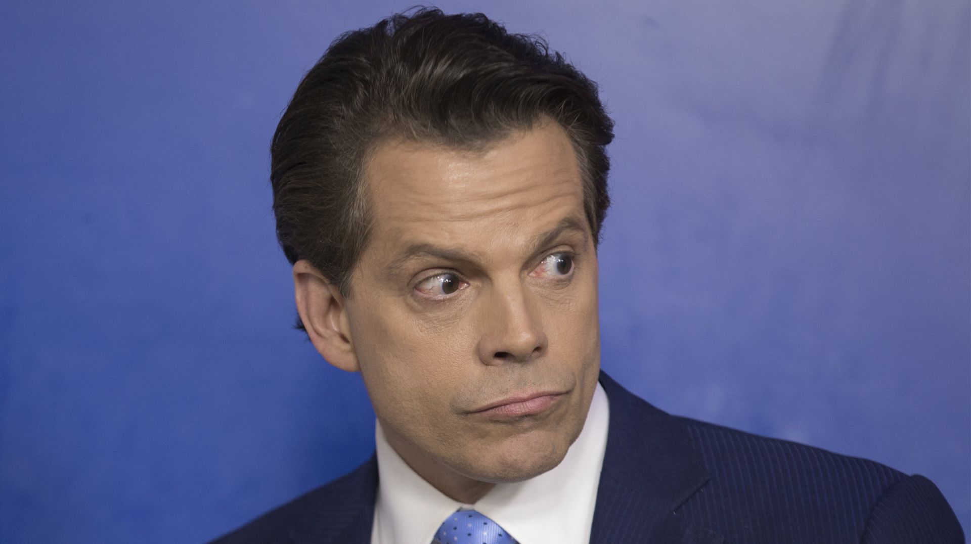 epa06102291 White House Communications Director Anthony Scaramucci attends a news conference in the James Brady Press Briefing Room of the White House after former White House Press Secretary Sean Spicer resigned, in Washington, DC, USA, 21 July 2017. Sarah Huckabee Sanders replaces Sean Spicer as White House Press Secretary after Spicer resigned following US President Donald J. Trump's decision to appoint Anthony Scaramucci as White House Communications Director.  EPA/MICHAEL REYNOLDS