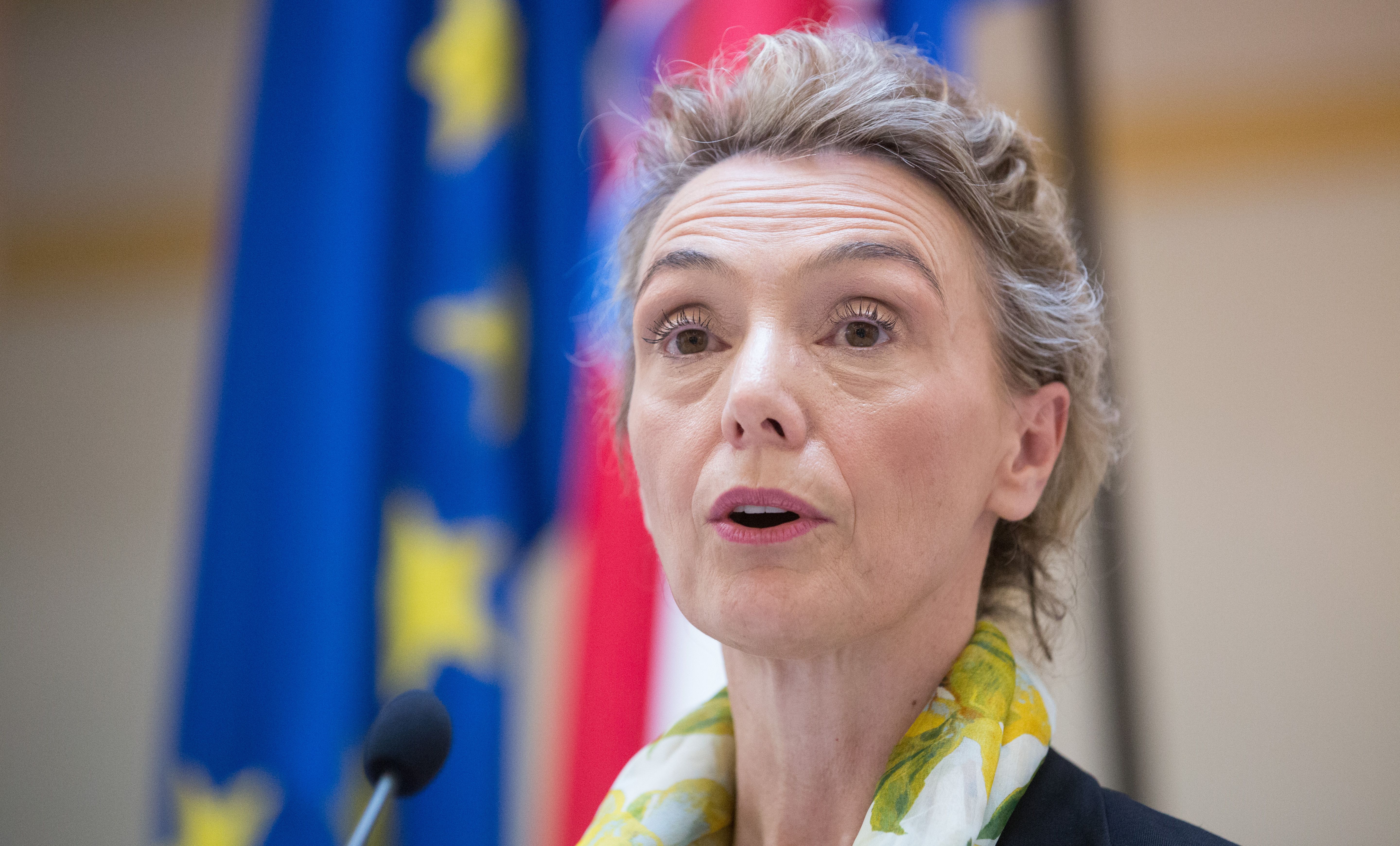 Zagreb, 20.07.2017. - Izjave nakon susreta potpredsjednice Vlade i ministrice vanjskih i europskih poslova Marije Pejčinović Burić s visokom predstavnicom Europske unije za vanjske poslove i sigurnosnu politiku Federicom Mogherini. Na fotografiji Marija Pejčinović Burić. Foto HINA/ Daniel KASAP/ dk