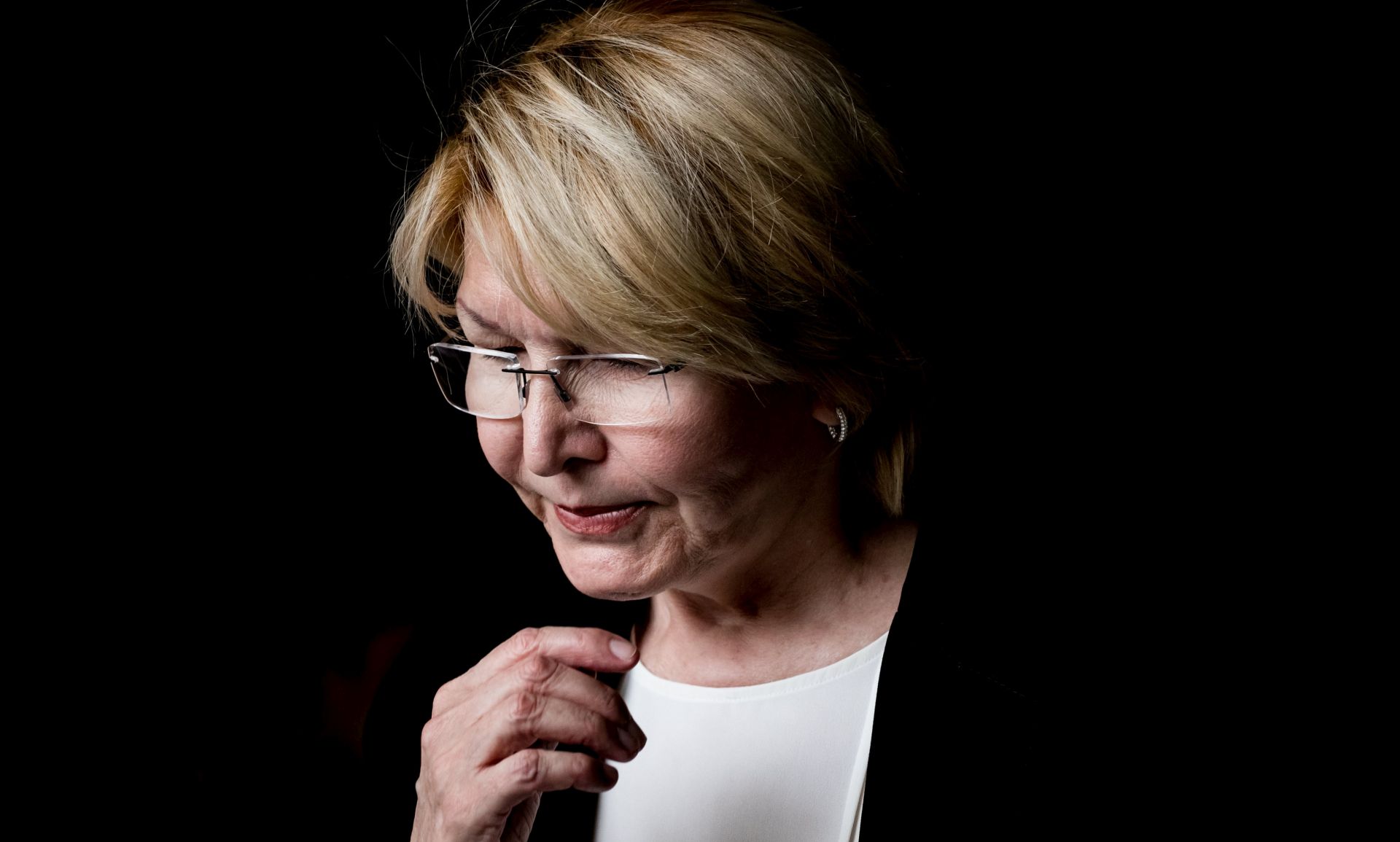 epa06150824 (FILE) - Venezuelan Attorney General, Luisa Ortega Diaz addresses reporters in Caracas, Venezuela, 13 June 2017 (reissued 19 August 2017). Ortega, who is a critic of Venezuelan President Nicolas Maduro, was recently ousted from her position as attorney general and, according to media reports on 19 August 2017, fled Venezuela to Colombia with her husband German Ferrer.  EPA/MIGUEL GUTIERREZ