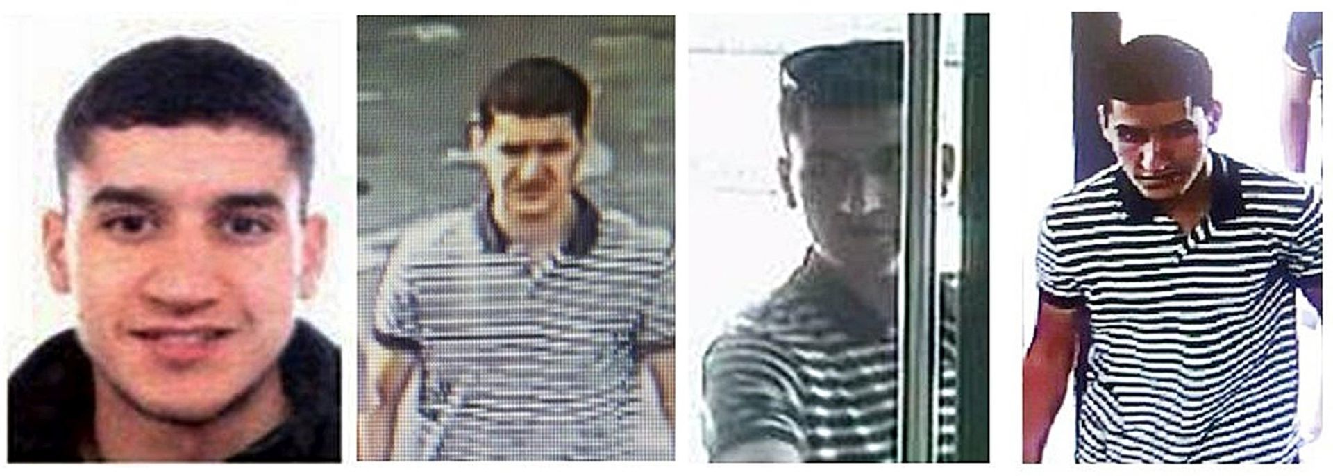 epa06154615 A handout combo photo made available by Catalonian local police forces Mossos d'esquadra on 21 August 2017 shows Younes Abouyaaqoub, the alleged terrorist who was believed to be driving the van that killed dozens in the centre of Barcelona, Spain, last 17 August 2017. At least 15 people were killed and some 130 others injured after cars crashed into pedestrians on the La Rambla boulevard in Barcelona and on a promenade in the coastal city of Cambrils on 17 August. Spanish police have stated that the attacks in Barcelona and in Cambrils were linked. The so-called 'Islamic State' (IS) in the meantime has claimed responsibility for the attacks in Barcelona and Cambrils. Spanish police are still hunting for the driver of a van who perpetrated the deadly attack in Barcelona.  EPA/CATALONIAN POLICE MOSSOS D'ESQADRA / HANDOUT BEST QUALITY AVAILABLE HANDOUT EDITORIAL USE ONLY/NO SALES