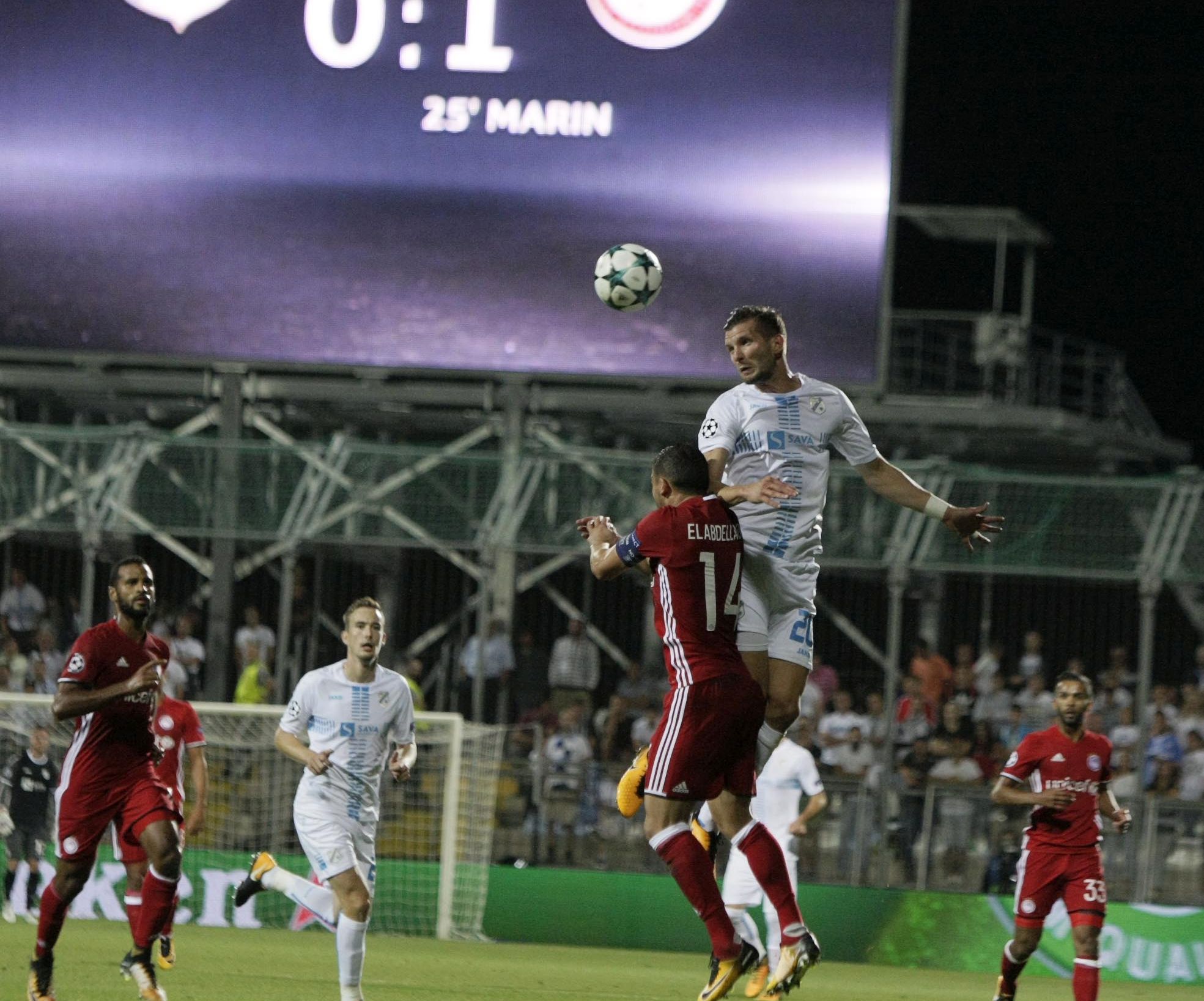 Rijeka, 22.8.2017 - Uzvratna utakmica doigravanja za nogometnu Ligu prvaka Rijeka - Olympiacos.
foto HINA/ Miljenko KLEPAC/ ua