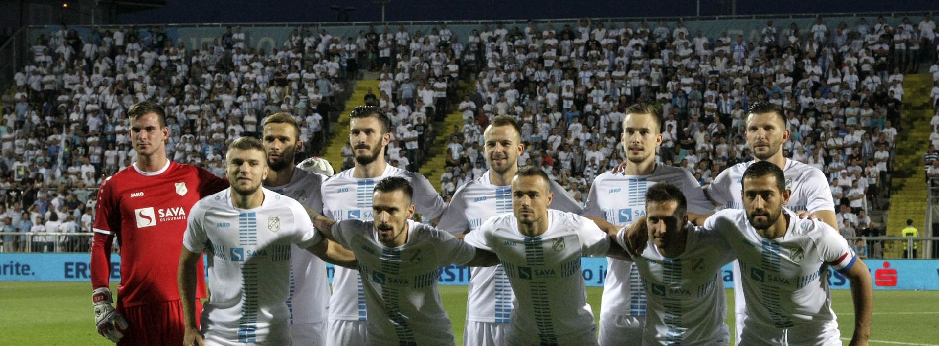 Rijeka, 2.8.2017 - Uzvratni susret 3. pretkola Lige prvaka na stadionu na Rujevici izmeðu nogometaa Rijeke i austrijskog RB Salzburga. Na slici nogometai Rijeke.
foto HINA/ Miljenko KLEPAC/ ua