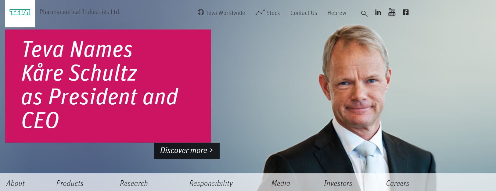 Screenshot tevapharm.com