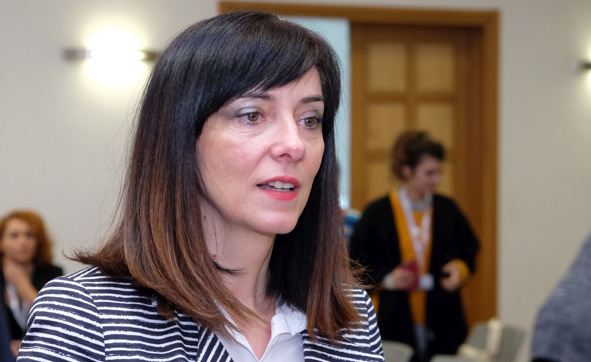 Zagreb, 05.12.2017. - Svečano predstavljanje rezultata provedbe i zatvaranje Novoga međunarodnog projekta stipendiranja i mobilnosti za iskusne istraživače – NEWFELPRO.
Na fotografiji Blaženka Divjak.
foto HINA/ Edvard ŠUŠAK/ es