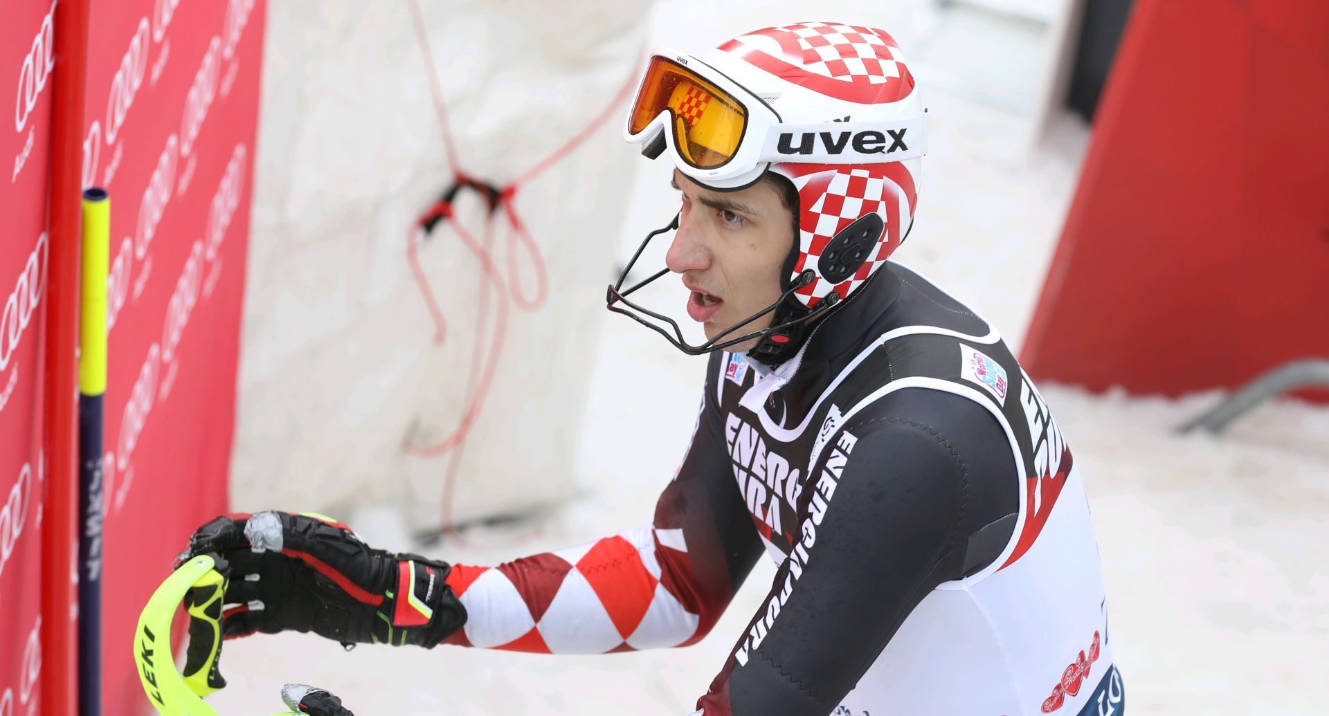 Zagreb, 04.01.2018. - Prva vonja muke slalomske utrke "Snow Queen Trophy 2018" na zagrebaèkom Sljemenu. Na fotografiji Matej Vidoviæ iz Hrvatske. foto HINA/ Lana SLIVAR DOMINIÆ/ lsd