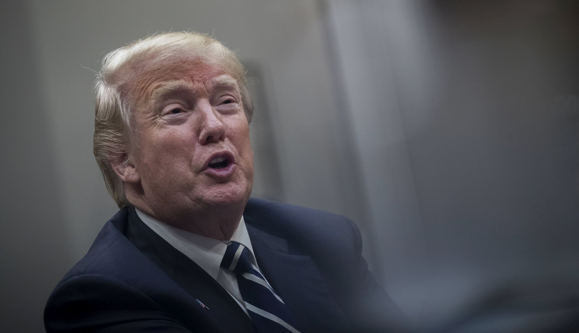 epa06431773 US President Donald J. Trump delivers remarks during a prison reform roundtable in the Roosevelt Room of the White House in Washington, DC, USA, 11 January 2018. The meeting that included governors, faith leaders and conservative activists was focused on programs to help prisoners re-enter the work force and reduce the rate of recidivism.  EPA/SHAWN THEW