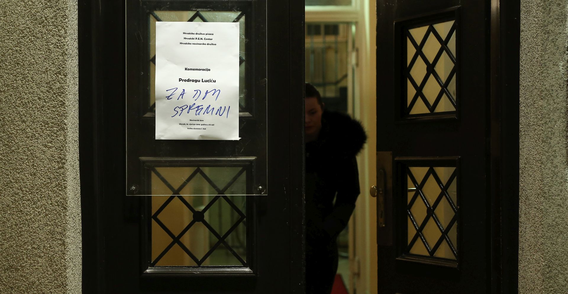 Zagreb, 16.1.2018. - Odrana je komemoracija preminulom novinaru Predragu Luciæu u HND-u. 
foto HINA/Tomislav PAVLEK/tp