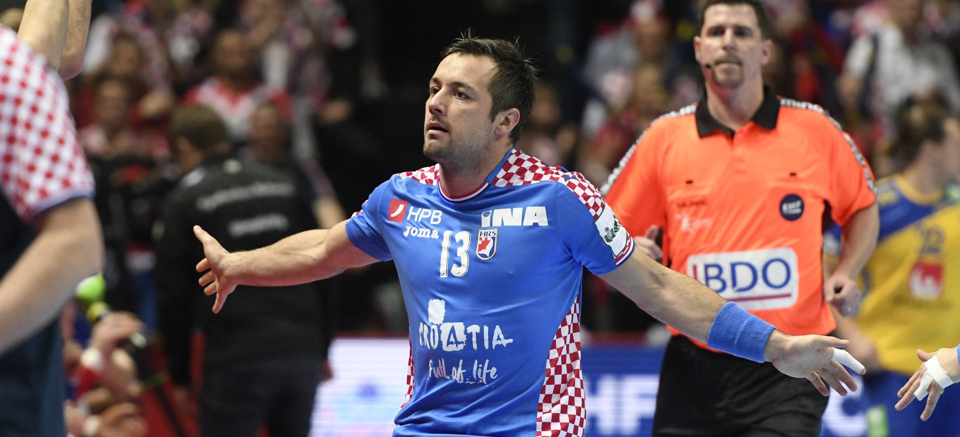 Split, 16.01.2018 - Utakmica 3. kola A skupine Europskog prvenstva za rukometaše između Hrvatske i Švedske. Na slici Horvat Zlatko.
foto HINA/ Mario STRMOTIĆ /ms