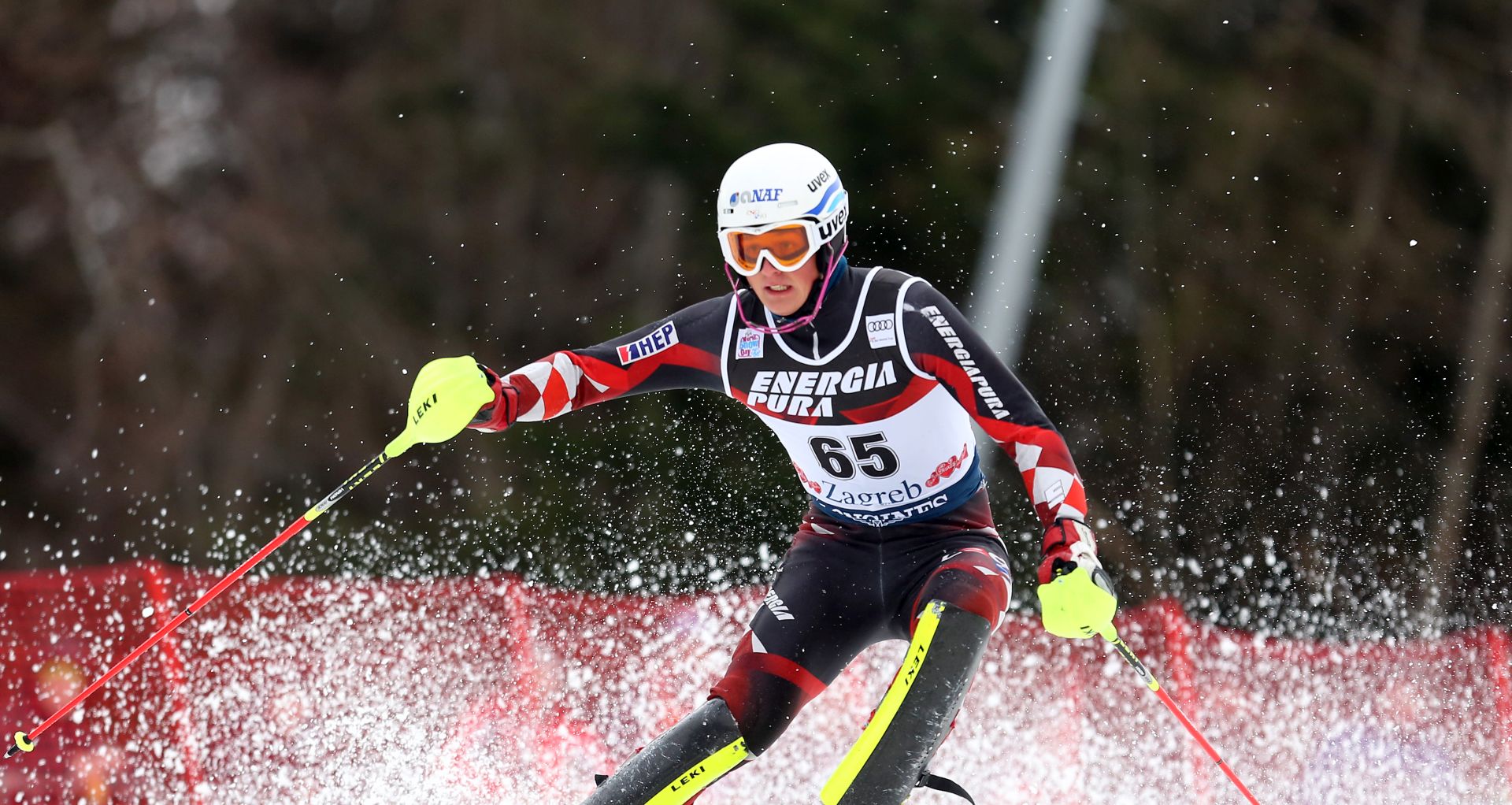 04.01.2018 - Prva vonja muke slalomske utrke "Snow Queen Trophy 2018" na zagrebaèkom Sljemenu. Na slici Elias Kolega.
foto HINA/ Denis CERIÆ /dc