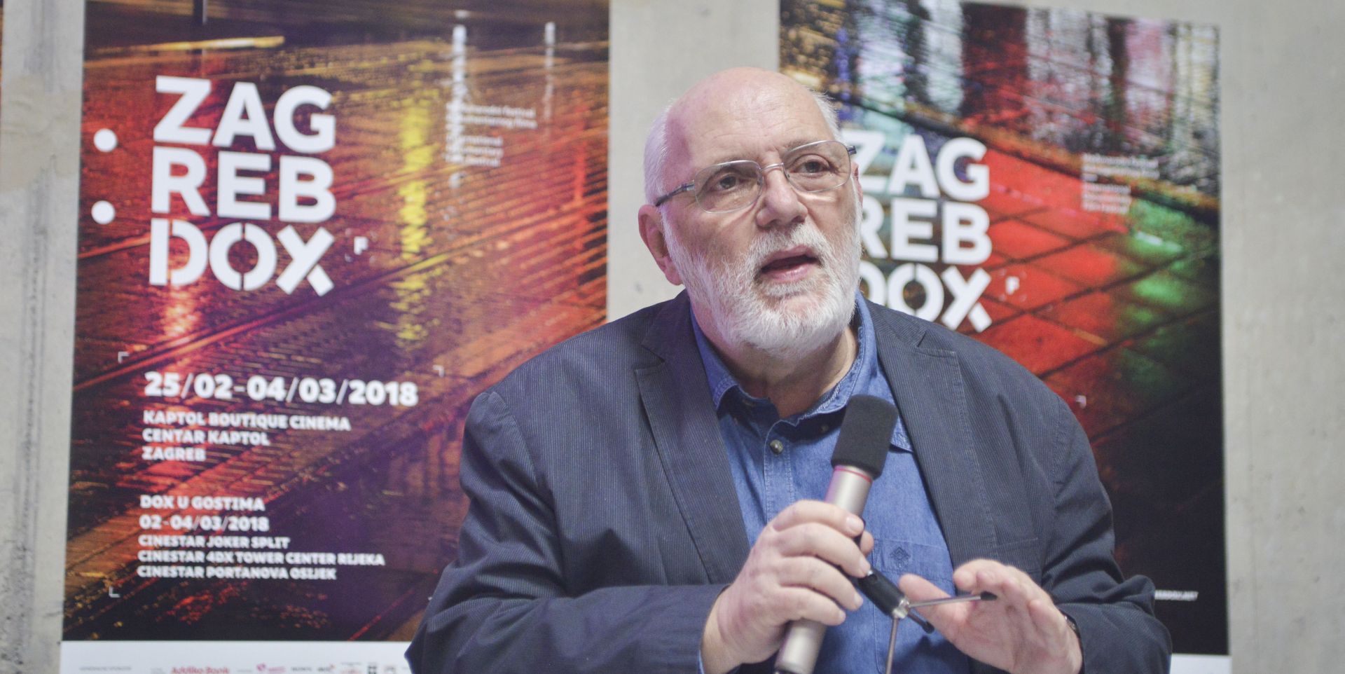 Zagreb, 08.02.2018 - Na konferenciji za novinare predstavljeno je 14. izdanje Međunarodnoga festivala dokumentarnog filma ZagrebDox. Festival će se održati od 25. veljače do 4. ožujka u Zagrebu te od 2. do 4. ožujka u kinima CineStar u Osijeku, Rijeci i CineStaru Joker Split.Na fotografiji  Nenad Puhovski.
foto HINA/ Admir BULJUBAŠIĆ/ abu
