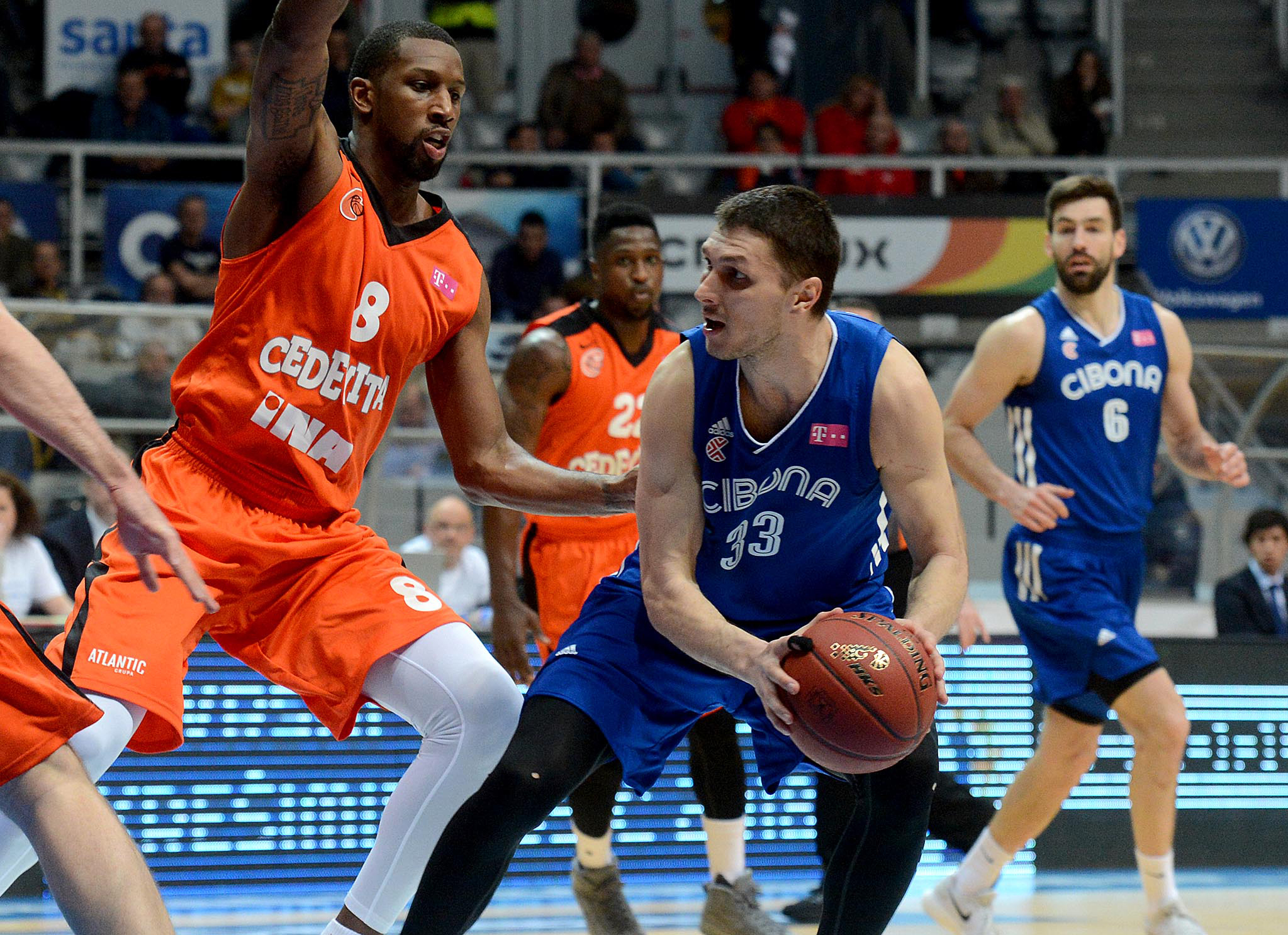Zadar, 17.02.2018. - Finalna utakmica Kupa Kreimira Æosiæa za koarkae Cedevita - Cibona. Na slici Marko Tomas.
foto HINA/ ua