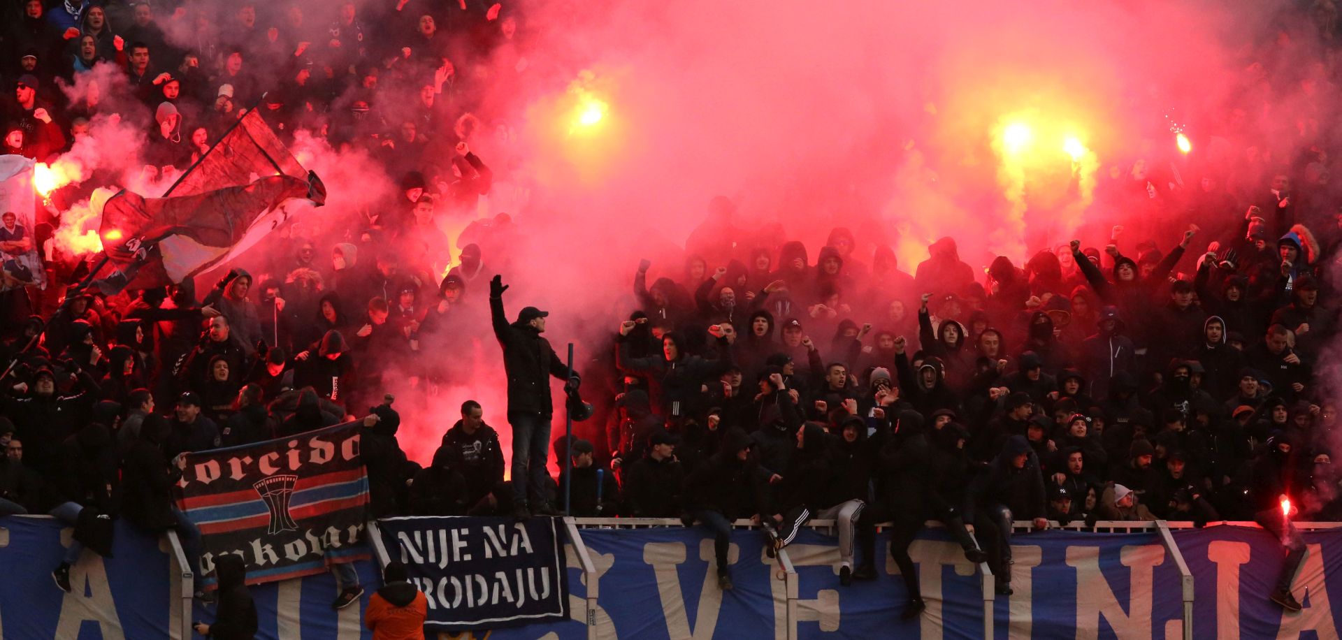Zagreb, 18.02.2018 - Utakmica 22. kola Prve HNL Dinamo - Hajduk. Na fotografiji bbb. foto HINA/ Daniel KASAP/ dk