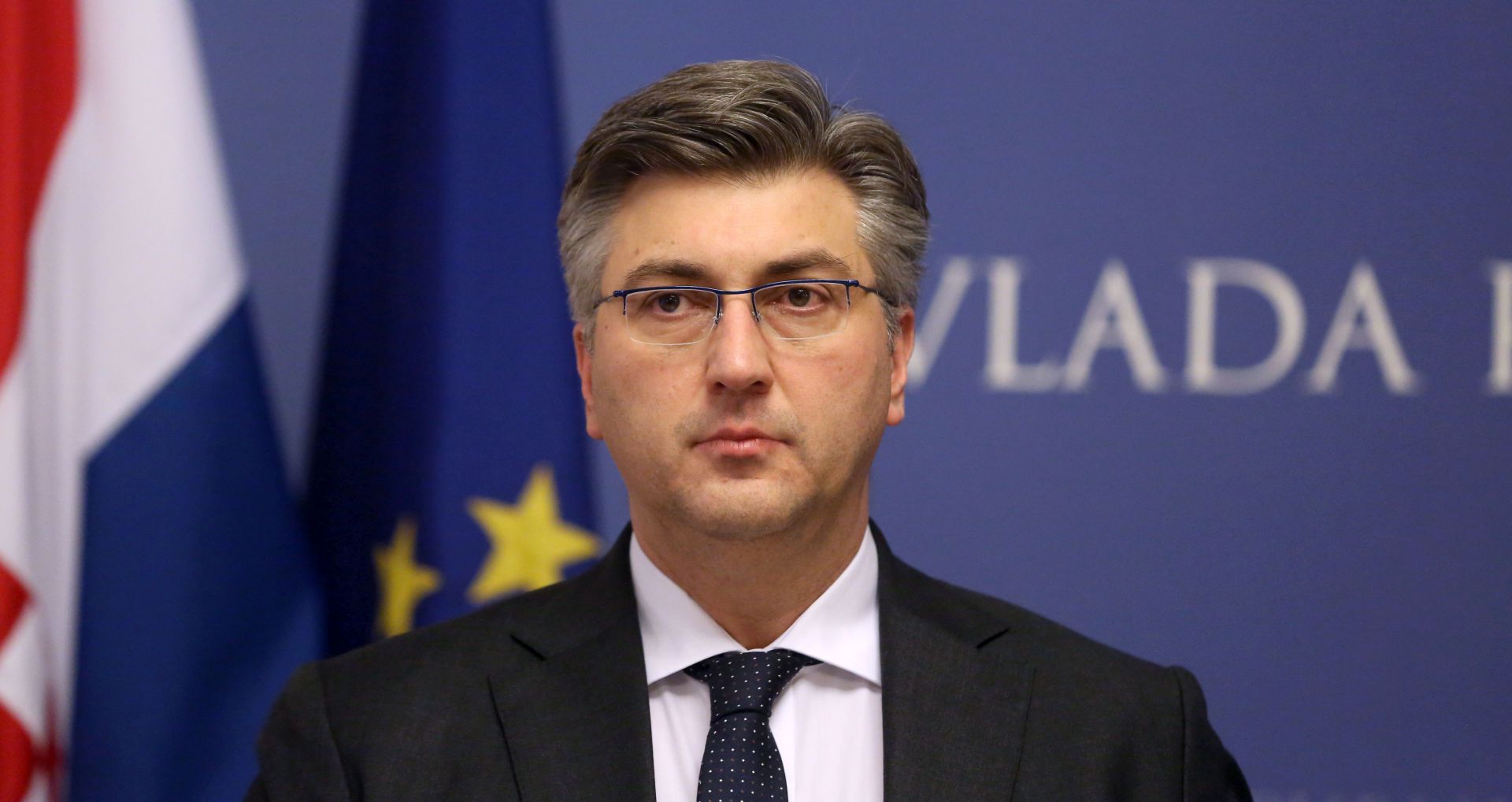 Zagreb, 28.02.2018 - Izjava nakon sjednice Vijeća za suočavanje s posljedicama vladavine nedemokratskih režima u Vladi RH. Na fotografiji Andrej Plenković. foto HINA/ Daniel KASAP/ dk
