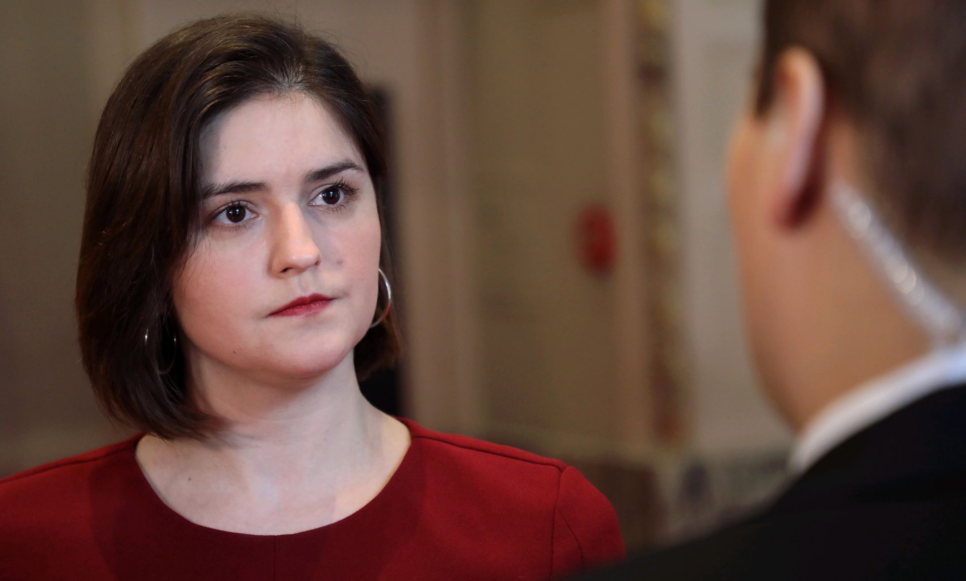 Zagreb, 06.03.2018. - Zastupnica Marija Puh dala je u Saboru izjavu N1 televiziji. Na fotografiji Marija Puh. foto HINA/ Lana SLIVAR DOMINIÆ/ lsd