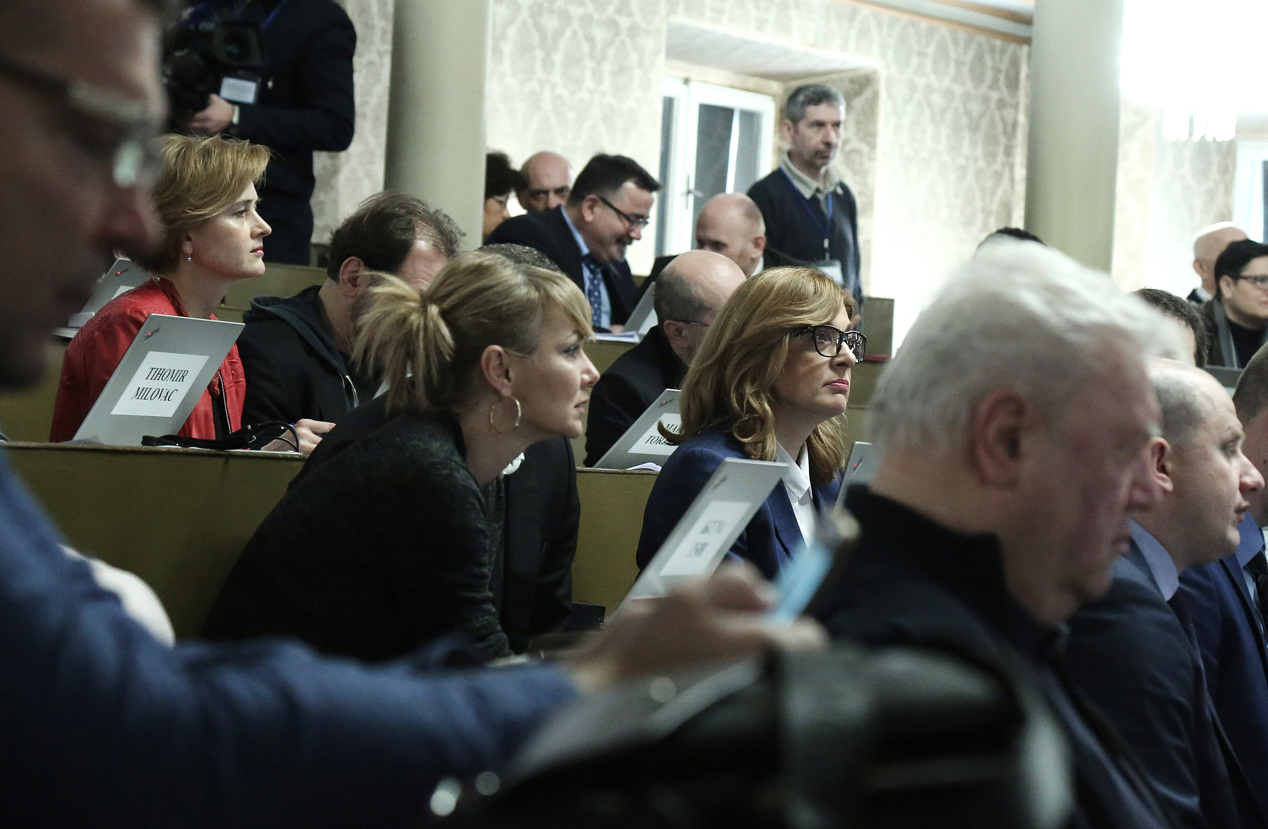 Zagreb, 22.03.2018 - Započela je 10. sjednica Gradske skupštine Grada Zagreba.Na slici Sandra Švaljek,Bruna Esih i Ana Lederer.
foto HINA/ Tomislav PAVLEK /tp