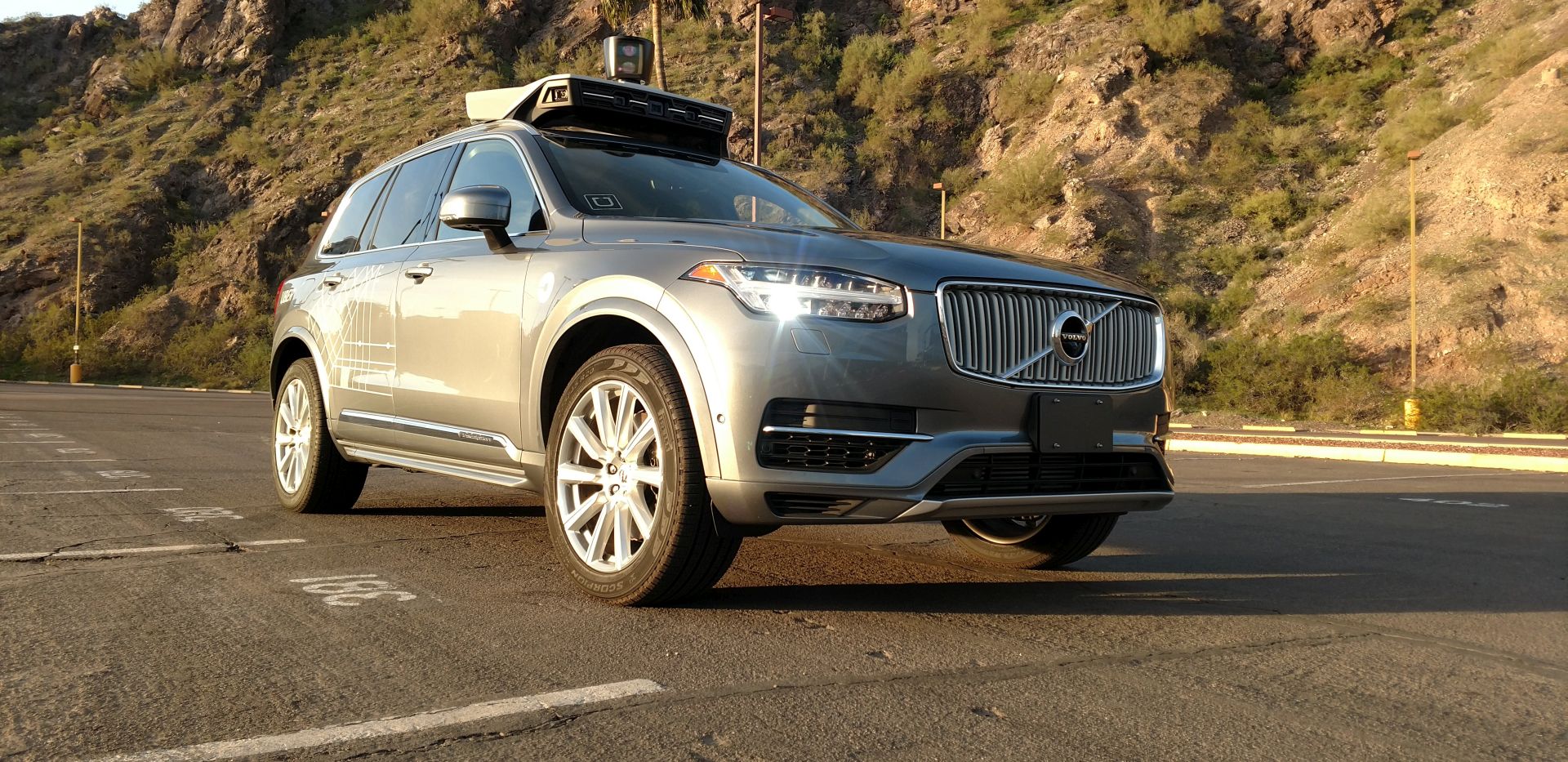 epa06614542 An udated handout photo made available by Uber shows Uber's self-driving car. According to Tempe police department an Uber self-driving vehicle struck and killed a woman in Tempe, Arizona, USA. Uber has been testing self-driving vehicles in Tempe and Arizona for several months.  EPA/UBER HANDOUT  HANDOUT EDITORIAL USE ONLY/NO SALES
