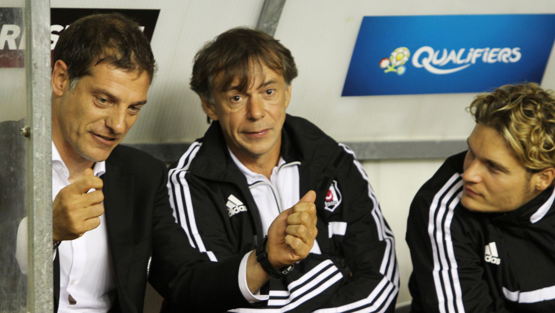 10.10.2013., stadion Poljud, Split - Prijateljska nogometna utakmica izmedju HNK Hajduk - Besiktas J.K. Slaven Bilic, Nikola Jurcevic. Photo: Ivana Ivanovic/PIXSELL