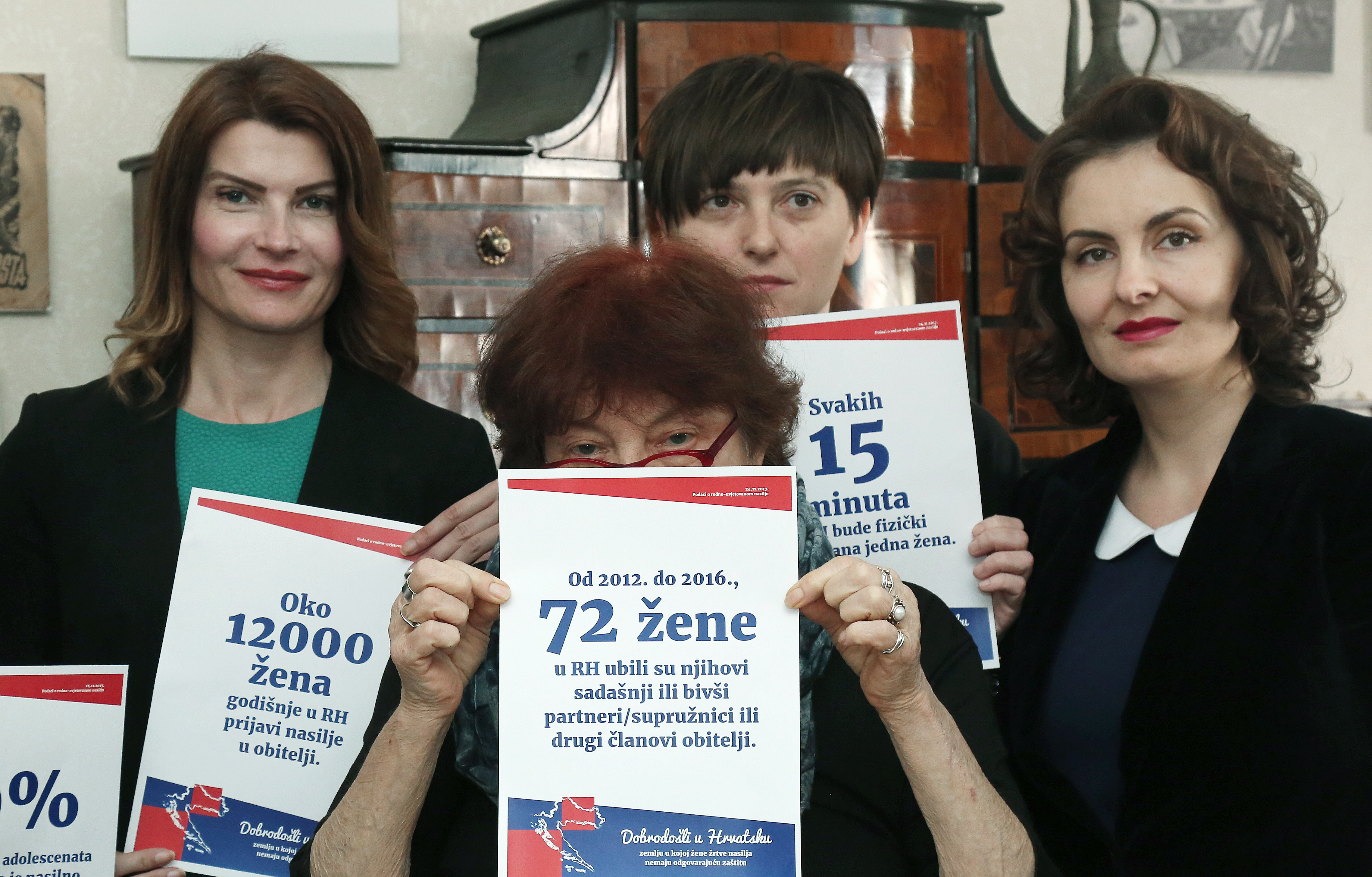 Zagreb, 22.03.2018 - U Centru za ženske studije održana je konferencija za novinare povodom ratifikacije Istanbulske konvencije u Hrvatskom saboru i najave protestnog skupa protiv Konvencije u subotu, 24. ožujka .Na slici Sabina Glasovac (SDP), Vesna Kesić (Ženska mreža Hrvatske) i Irena Petrijevčanin Vuksanović. 
foto HINA/ Tomislav PAVLEK /tp