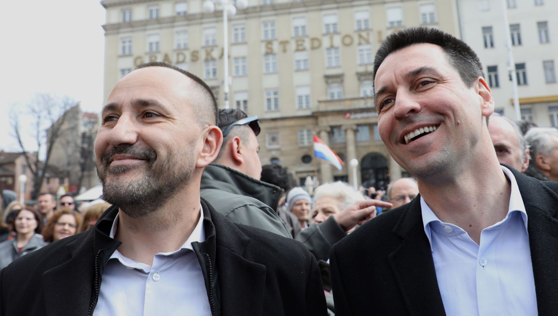 Zagreb, 24.03.2018 - Graðanska inicijativa Hrvatska protiv Istanbulske konvencije organizirala je prosvjed protiv ratifikacije Istanbulske konvencije u Hrvatskom saboru. Na fotografiji Hrvoje Zekanoviæ, Ladislav Ilèiæ. foto HINA/Lana SLIVAR DOMINIÆ/ lsd