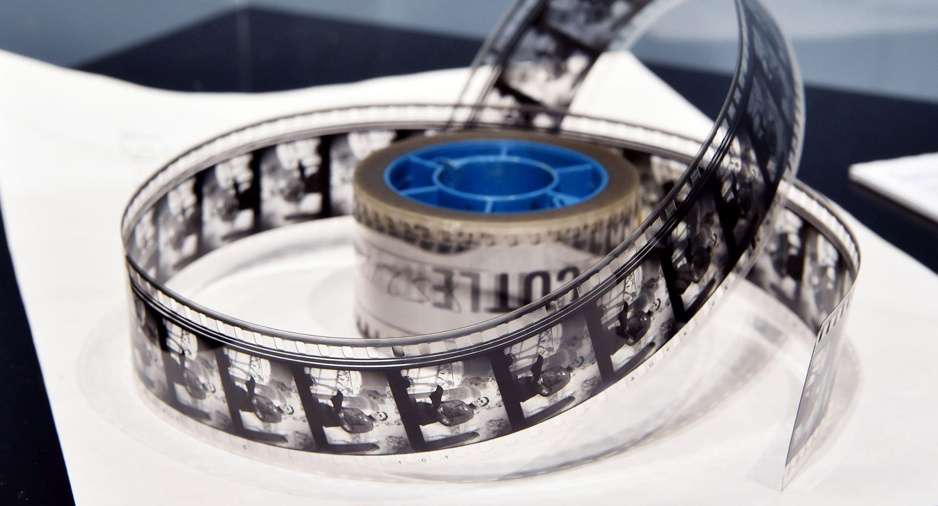 epa06632649 Two cuts of film from the 1957 movie 'Paths of Glory'directed by Stanley Kubrick as part of Stanley Kubrick's film memorabilia on display at the auction house Aste Bolaffi in Turin, Italy, 27 March 2018. The items belong to the collection of Emilio D'Alessandro who was a former assistant of the US director. The auction takes place on 27 March.  EPA/ALESSANDRO DI MARCO