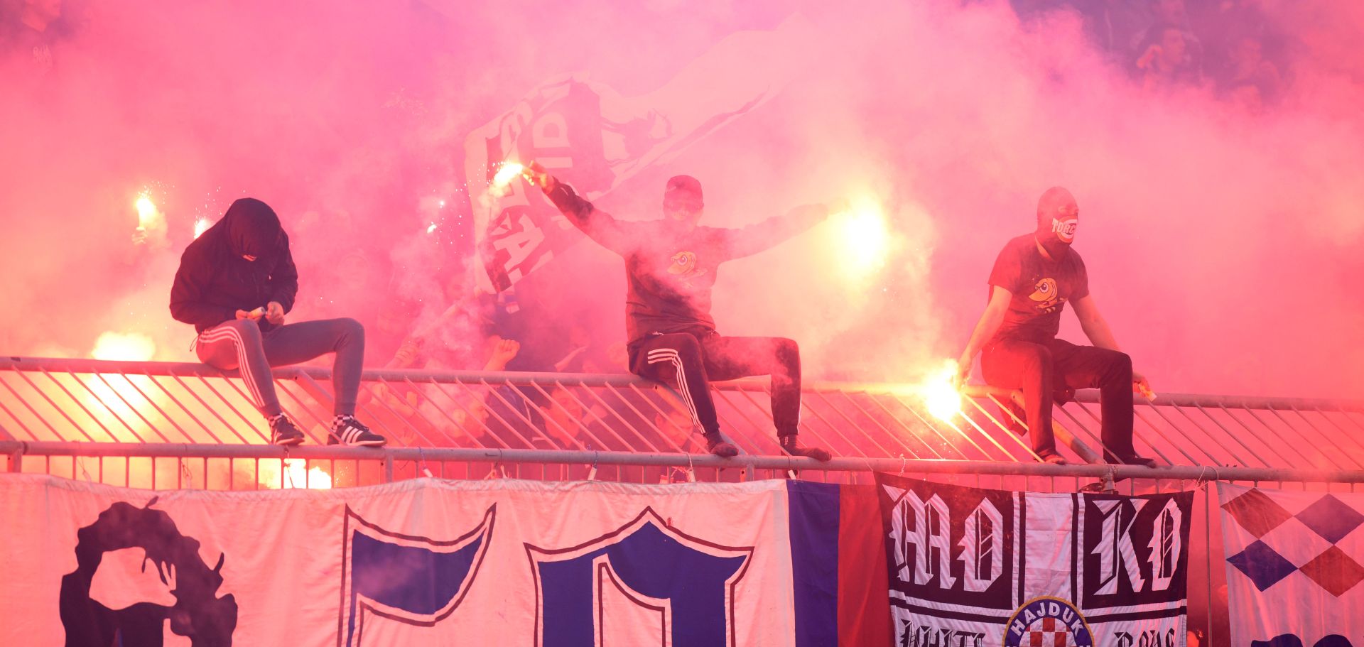 Split, 31.3.2018. - Pretposljednja utakmici 27. kola Prve HNL Hajduk - Rijeka na stadionu Poljud. Na slici Torcida.
foto HINA/ Mario STRMOTIÆ/ ua