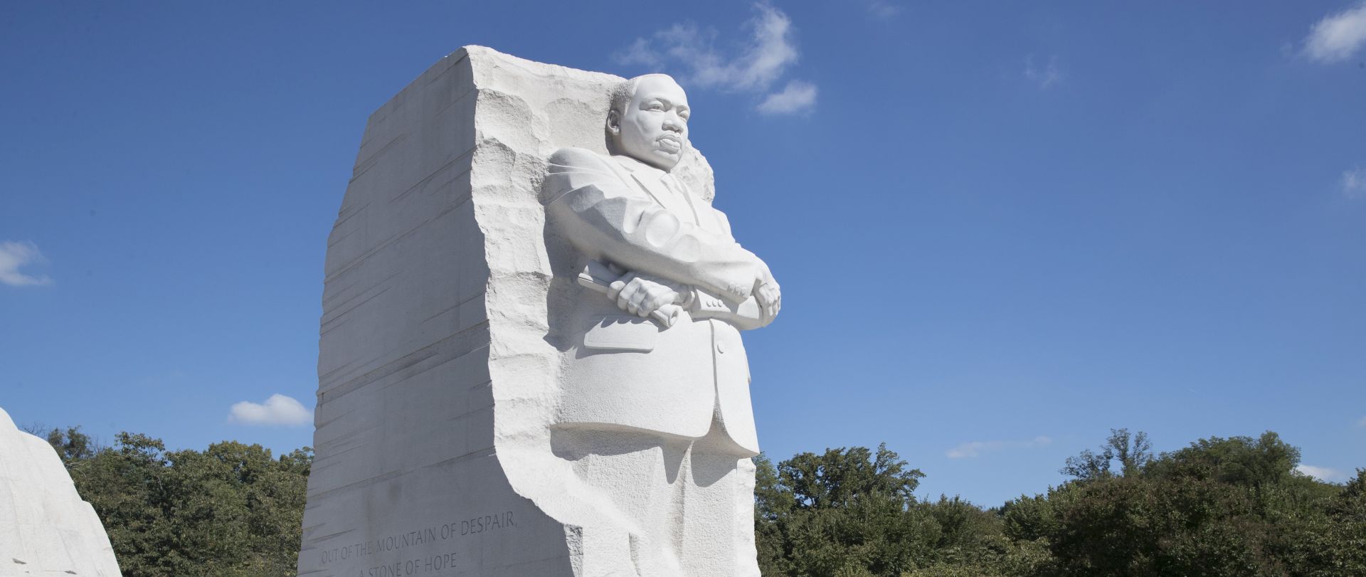 epa06642452 (FILE) -The Stone of Hope at the Martin Luther King Jr. Memorial is seen before Christian leaders hold an event advocating the use of nonviolence to honor the 60th anniversary of Martin Luther King Jr.'s 1957 essay on 'Nonviolence and Racial Justice'; in Washington, DC, USA, 02 October 2017 (issued 02 April 2018). The civil rights leader was assassinated 50 years ago on 04 April 1968 at the Lorraine Motel, in Memphis, Tennessee.  EPA/MICHAEL REYNOLDS *** Local Caption *** 53805446