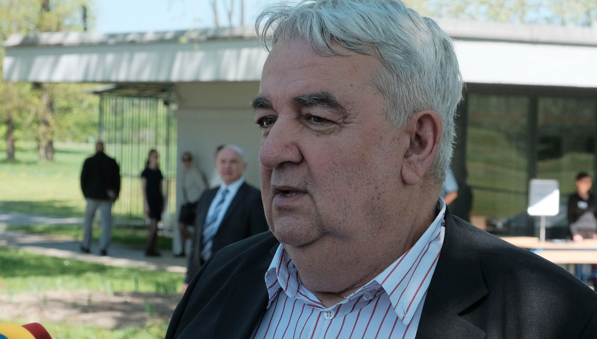 Jasenovac,22.04.2018 - Održana je komemoracija u znak sjećanja na žrtve logora Jasenovac, kao i preživjele zatočenice i zatočenike logora u Spomen-području Jasenovac.
Na fotografiji Ivan Zvonimir Čičak.
foto HINA/ Edvard ŠUŠAK/ es