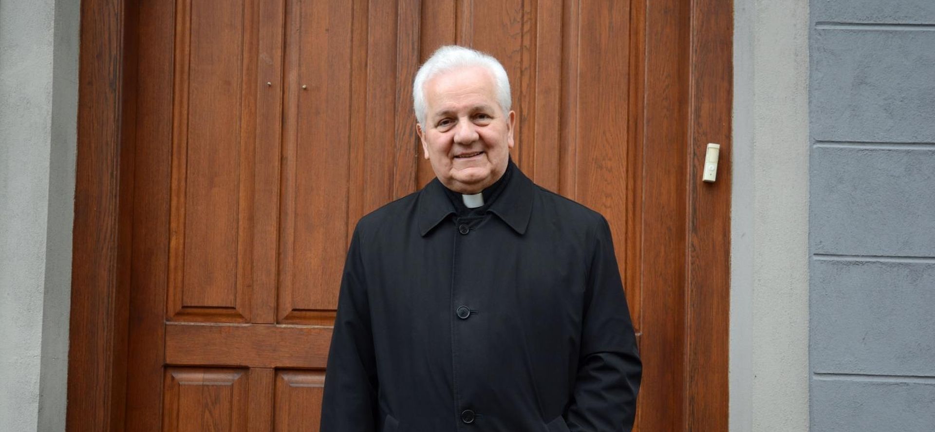 08.02.2014., Krapinske Toplice - Banjalucki biskup Franjo Komarica koji se trenutno nalazi u Krapinskim Toplicama komentira situaciju o aktualnim neredima u Bosni i Hrcegovini. Photo: Matija Topolovec/PIXSELL