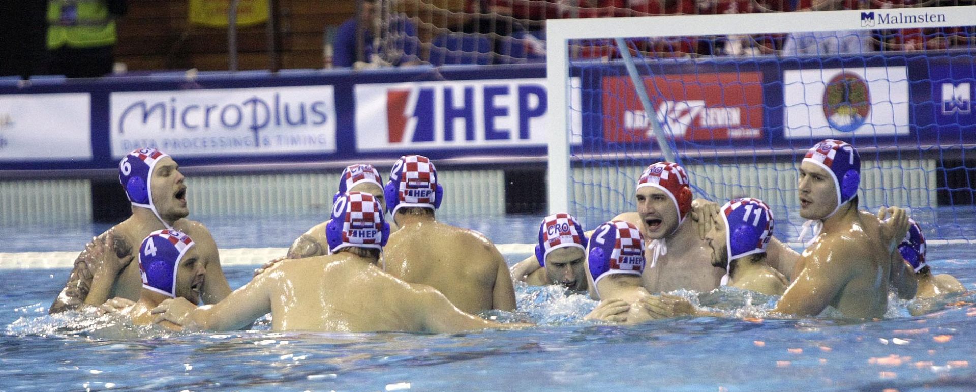 Rijeka, 08.04.2018 - Èetvrto kolo LEN Europa kupa u vaterpolu: Hrvatska - panjolska. Na slici igraèi Hrvatske.
foto HINA/ Miljenko KLEPAC/ ik