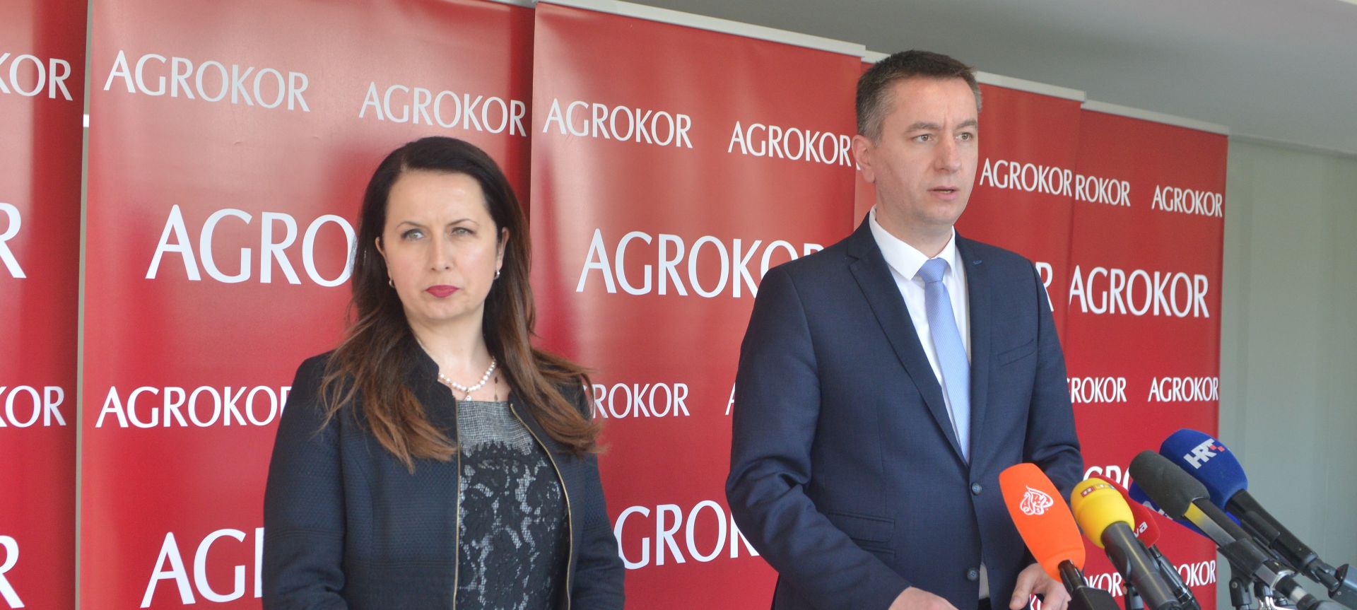 Zagreb, 27.04.2018 -  Agrokor, konferencija za medije na kojoj su predstavljeni nerevidirani financijski rezultat Agrokora d.d. i Agrokor grupe. Na fotografiji  Irena Weber, Fabris Peruko.
foto HINA/ Admir BULJUBAIÆ/ abu