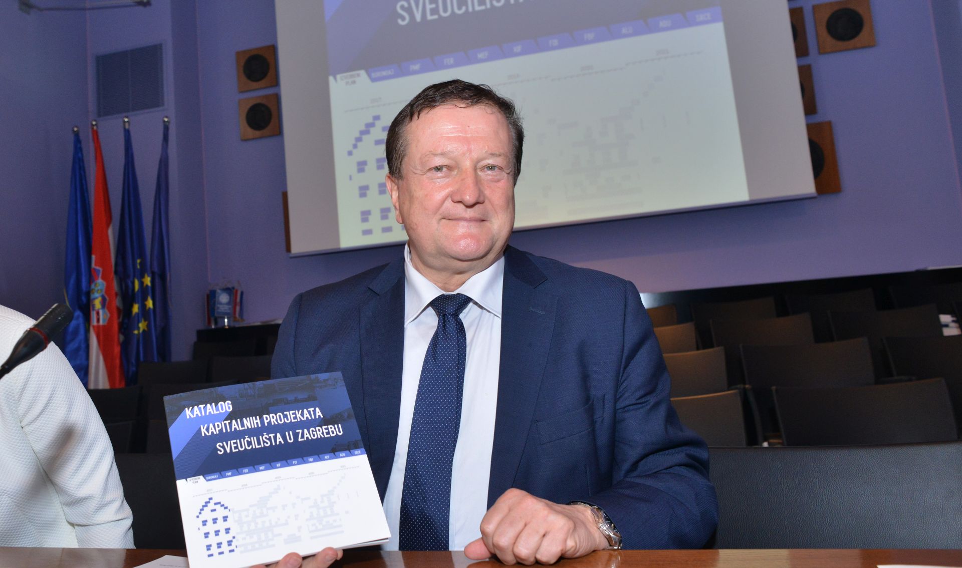 Zagreb, 16.05.2018 - Predstavljanje Kataloga kapitalnih projekata Sveuèilita u Zagrebu. Katalog nudi pregled aktivnosti vezanih uz znanstveno-obrazovnu i prostornu infrastrukturu Sveuèilita veæe financijske vrijednosti. Na fotografiji  Damir Boras.
foto HINA/ Admir BULJUBAIÆ/ abu