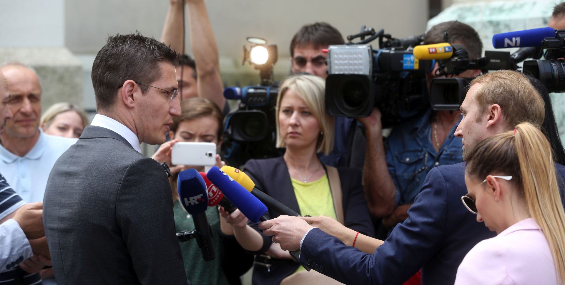 Zagreb, 22.05.2018 - Konferencija za medije građanske inicijative Narod odlučuje, o broju prikupljenih potpisa i izjašnjavanju građana. Na fotografiji Zvonimir Troskot.   foto HINA/ Daniel KASAP/ dk