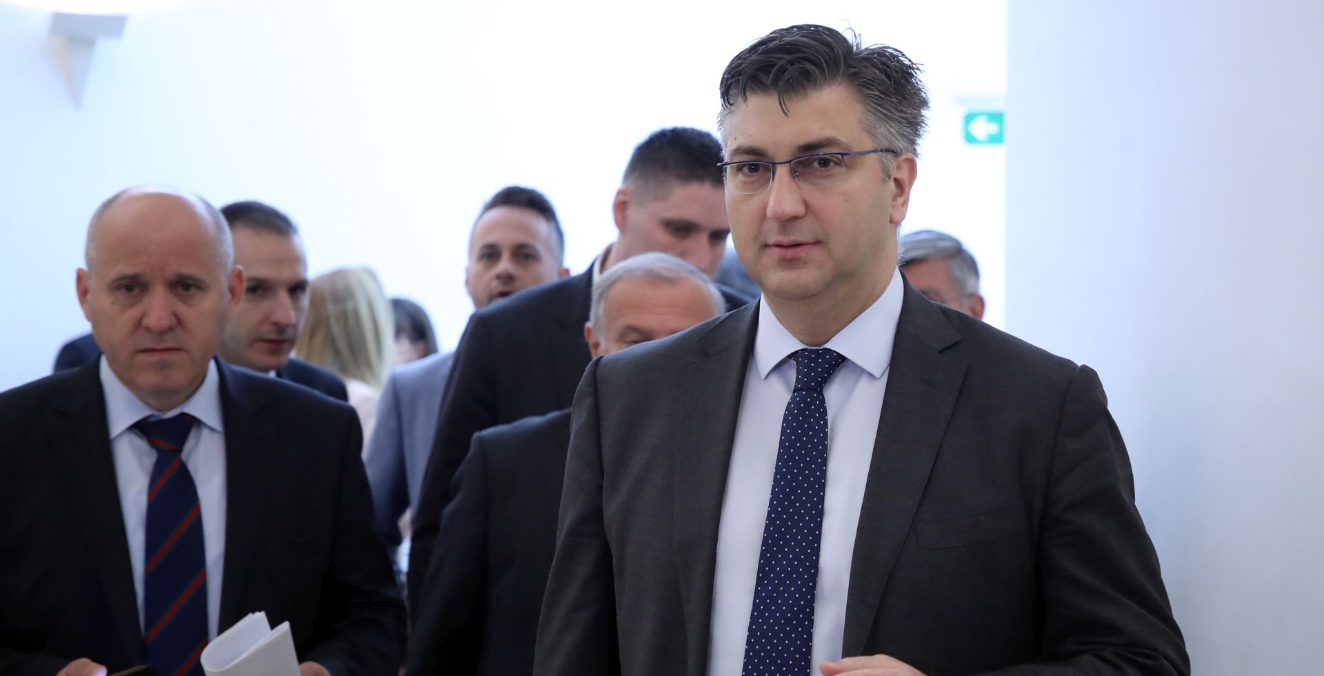 Zagreb, 23.05.2018 - Predsjednik Vlade Andrej Plenkoviæ nakon sjednice Kluba zastupnika vladajuæe koalicije u Hrvatskom saboru.
foto HINA/ Damir SENÈAR /ds