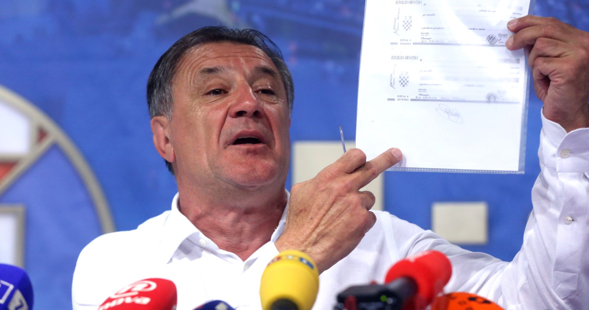 Zagreb, 04.06.2018. - Izvanredna konferencija za medije Zdravka Mamiæa. Na fotografiji Zdravko Mamiæ. foto HINA/ Denis CERIÆ/ ml
