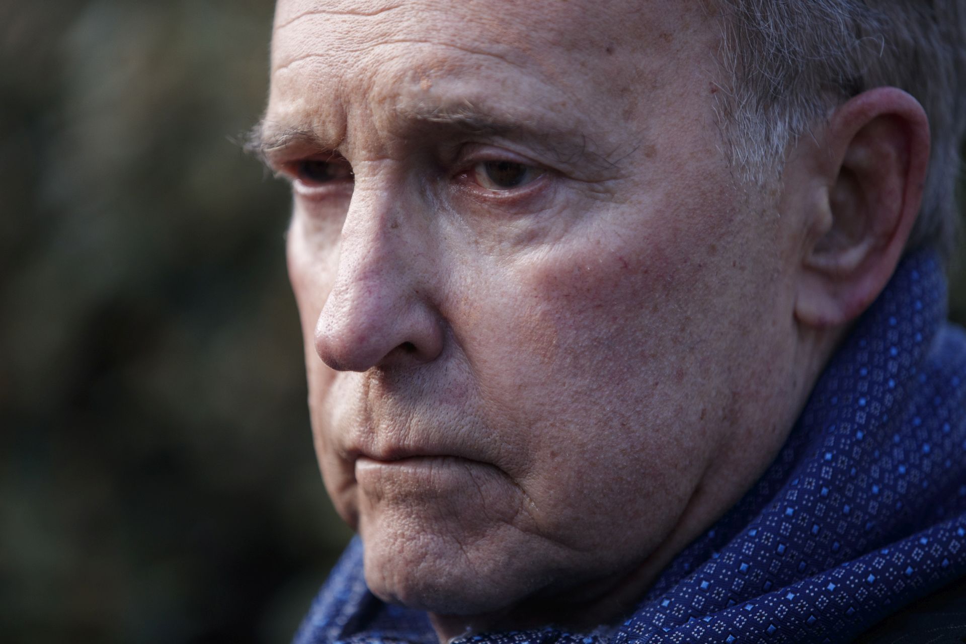 epa06801324 (FILE) - National Economic Council Director Larry Kudlow responds to a question from the news media outside the West Wing of the White House in Washington, DC, USA 05 April 2018 (reissued 12 June 2018). According to media reports, Larry Kudlow has suffered a heart attack and is being treated at the Walter Reed Medical Center.  EPA/SHAWN THEW