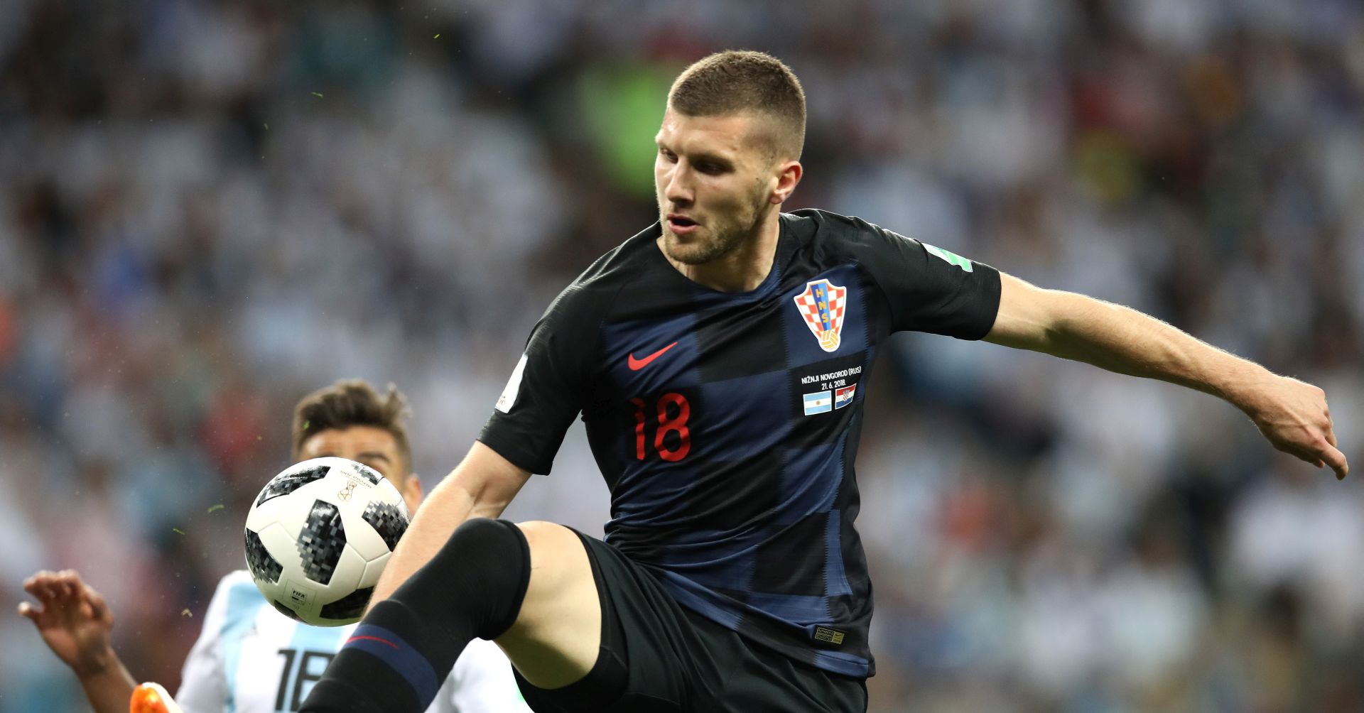 Ninji Novgorod, 21.06.2018. - Utakmica Svjetskog nogometnog prvenstva Rusija 2018 izmeðu reprezentacija Argentine i Hrvatske na stadionu Ninji Novgorod. Na fotografiji Ante Rebiæ. foto HINA/ Damir SENÈAR/ lsd