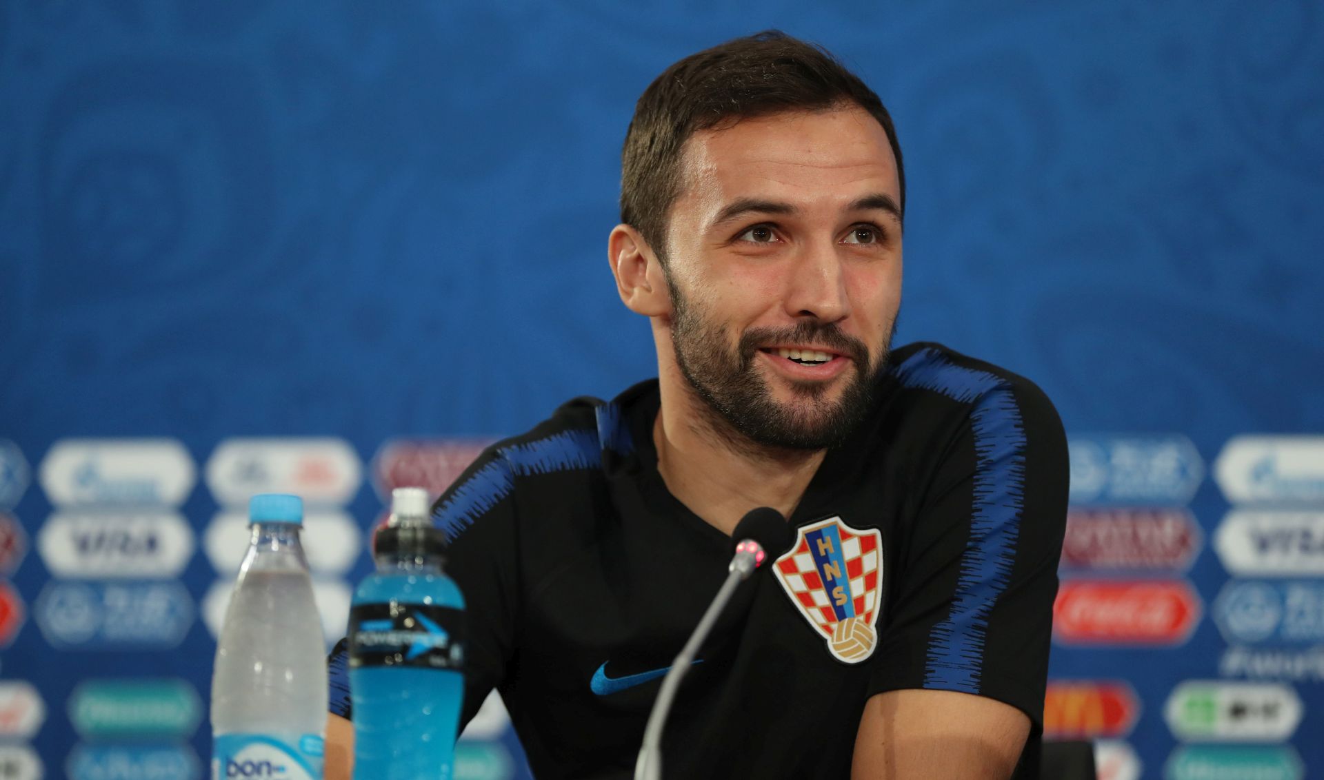 Rostov na Donu, 25.6.2018 - Hrvatski reprezentativac Milan Badelj tijekom konferencije za novinare dan uoèi utakmice 3. kola skupine D na Svjetskom nogometnom prvenstvu protiv Islanda (utorak, 20 sati) u Rostovu na Donu.
foto HINA/ Damir SENÈAR/ ua