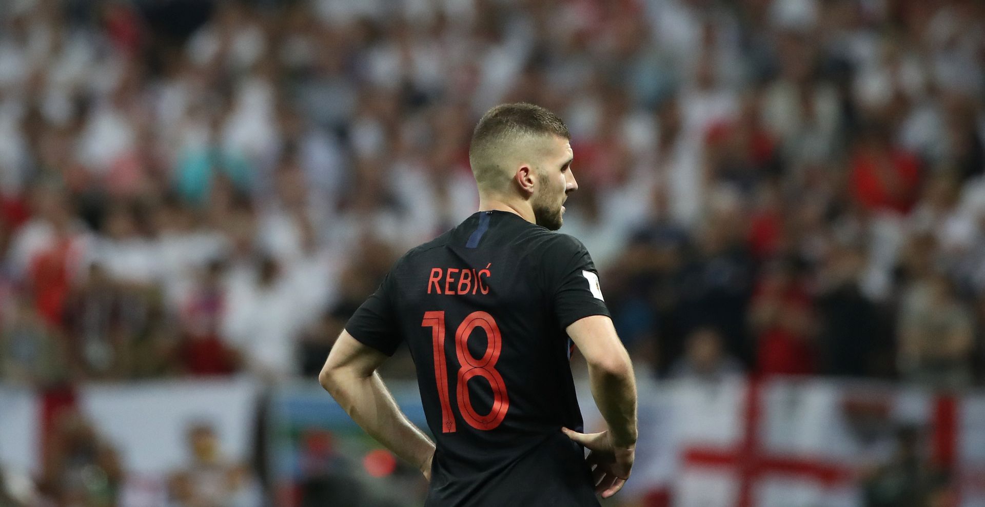 Moskva, 11.07.2018. - Polufinalna utakmica Svjetskog nogometnog prvenstva Rusija 2018 izmeðu reprezentacija Hrvatske i Engleske na stadionu Lunjiki. Na fotografiji Ante Rebiæ. foto HINA/ Damir SENÈAR/ lsd