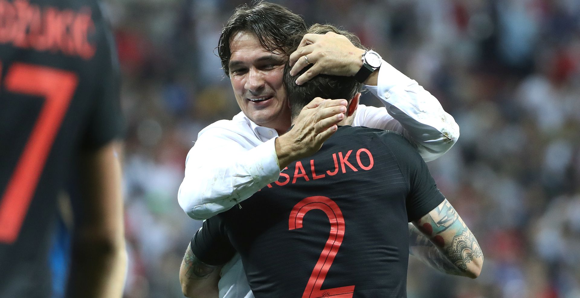 Moskva, 11.07.2018. - Nogometai Hrvatske plasirali su se u finale SP u Rusiji nakon to su u srijedu u Moskvi u polufinalnom susretu svladali Englesku sa 2-1 nakon produetaka, a pobjednièki gol zabio je Mario Mandukiæ u 109. minuti. Na fotografiji izbornik Zlatko Daliæ. foto HINA/ Damir SENÈAR/ lsd