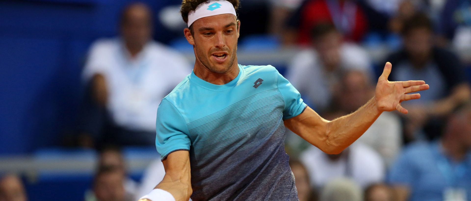 Umag, 22.7.2018. - Finalni meč, Guido Pella (ARG) protiv Marca Cecchinatoa (IT), ATP "Plava laguna Croatia Open Umag 2018.". Na fotografiji Marco Cecchinato (IT). foto HINA/ Daniel KASAP/ dk