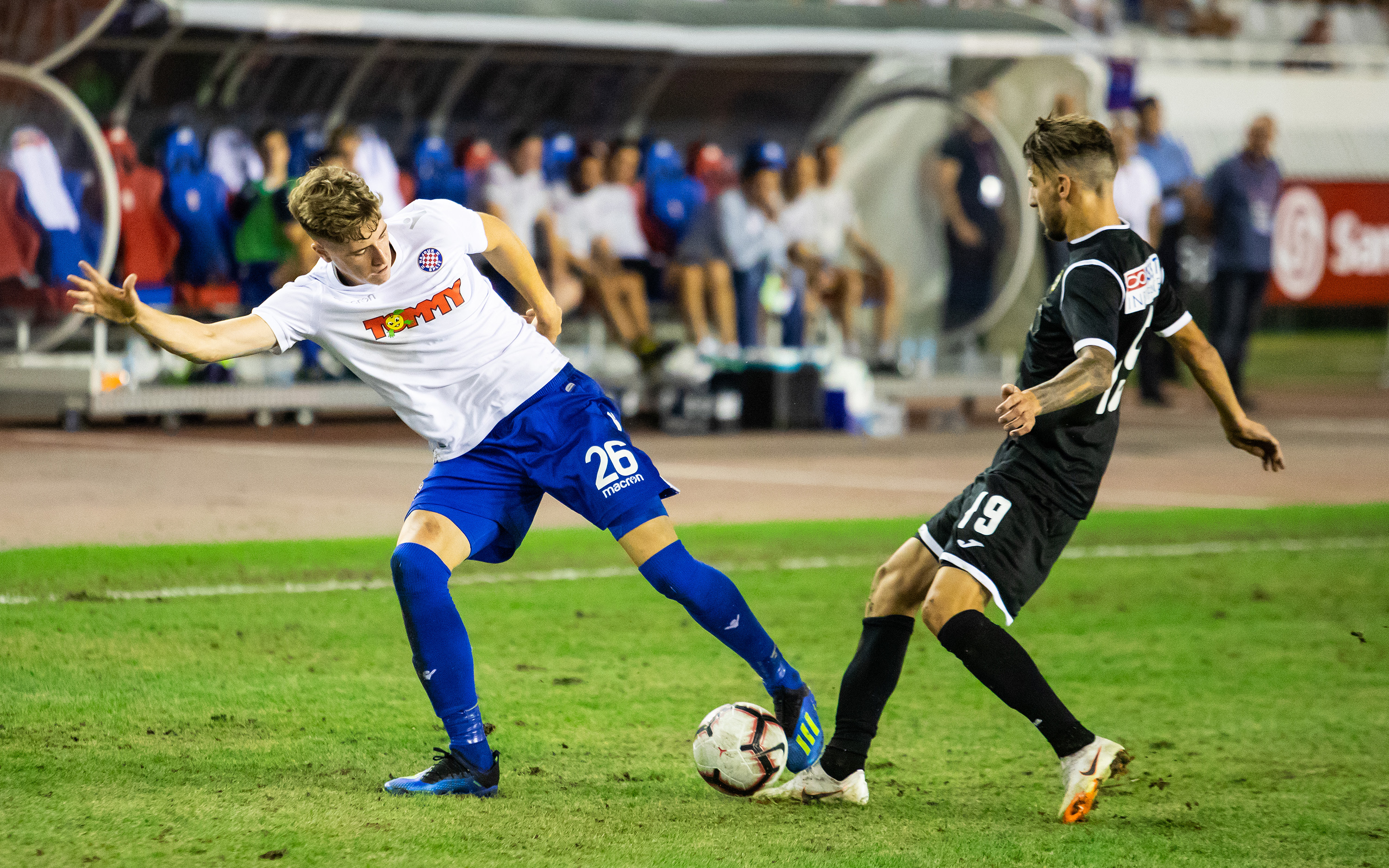 Split, 26.7.2018 - Prva utakmica 2. pretkola nogometne Europske lige Hajduk - Slavia Sofija na stadionu Poljud. 
foto HINA/ Milan ŠABIĆ/ ua