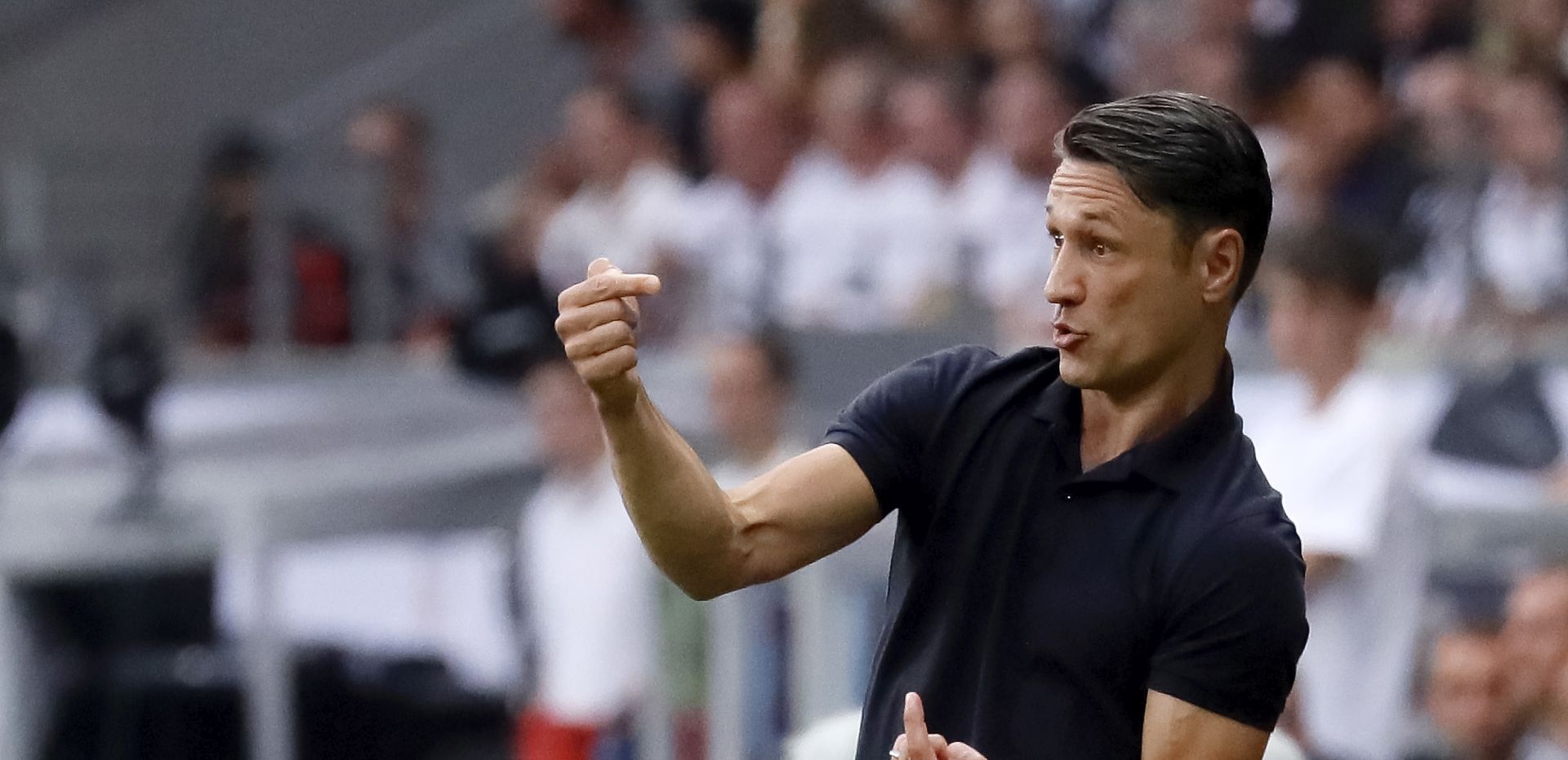 epa06946444 Bayern's head coach Niko Kovac reacts during the German Supercup soccer match between Eintracht Frankfurt and Bayern Munich in Frankfurt, Germany, 12 August 2018.  EPA/RONALD WITTEK CONDITIONS - ATTENTION: The DFL regulations prohibit any use of photographs as image sequences and/or quasi-video.
