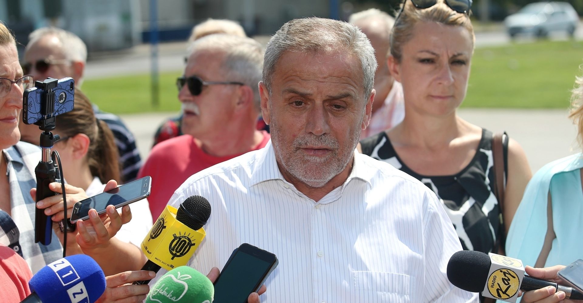 Zagreb: Gradonačelnik Milan Bandić o spomeniku dr. Franji Tuđmanu 24.08.2018., Zagreb - Konferencija za novinare gradonacelnika Milana Bandica s temom spomenika dr. Franji Tudjmanu. 
Photo: Dalibor Urukalovic/PIXSELL
