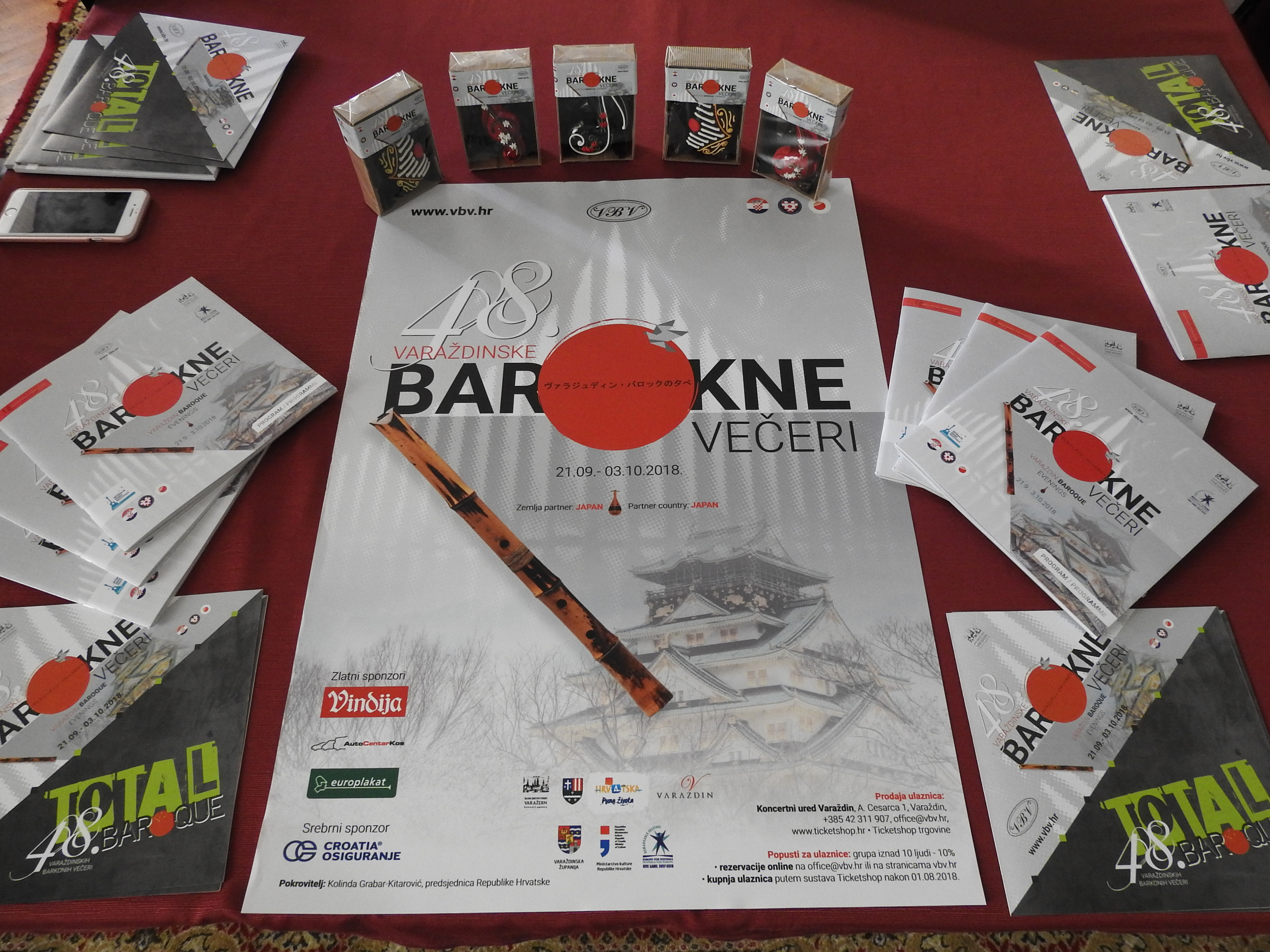 Varaždin, 17.9.2018. - 48. Varaždinske barokne večeri, koje će se održavati od 21. rujna do 3. listopada, imat će dosad najbogatiji glazbeni i popratni program s 30 koncerata i 23 druga sadržaja, a predstavit će prvu zemlju partnera iz Azije – Japan, najavljeno je u ponedjeljak na konferenciji za novinare u Varaždinu. 
foto HINA/ Siniša KALAJDŽIJA/ ml