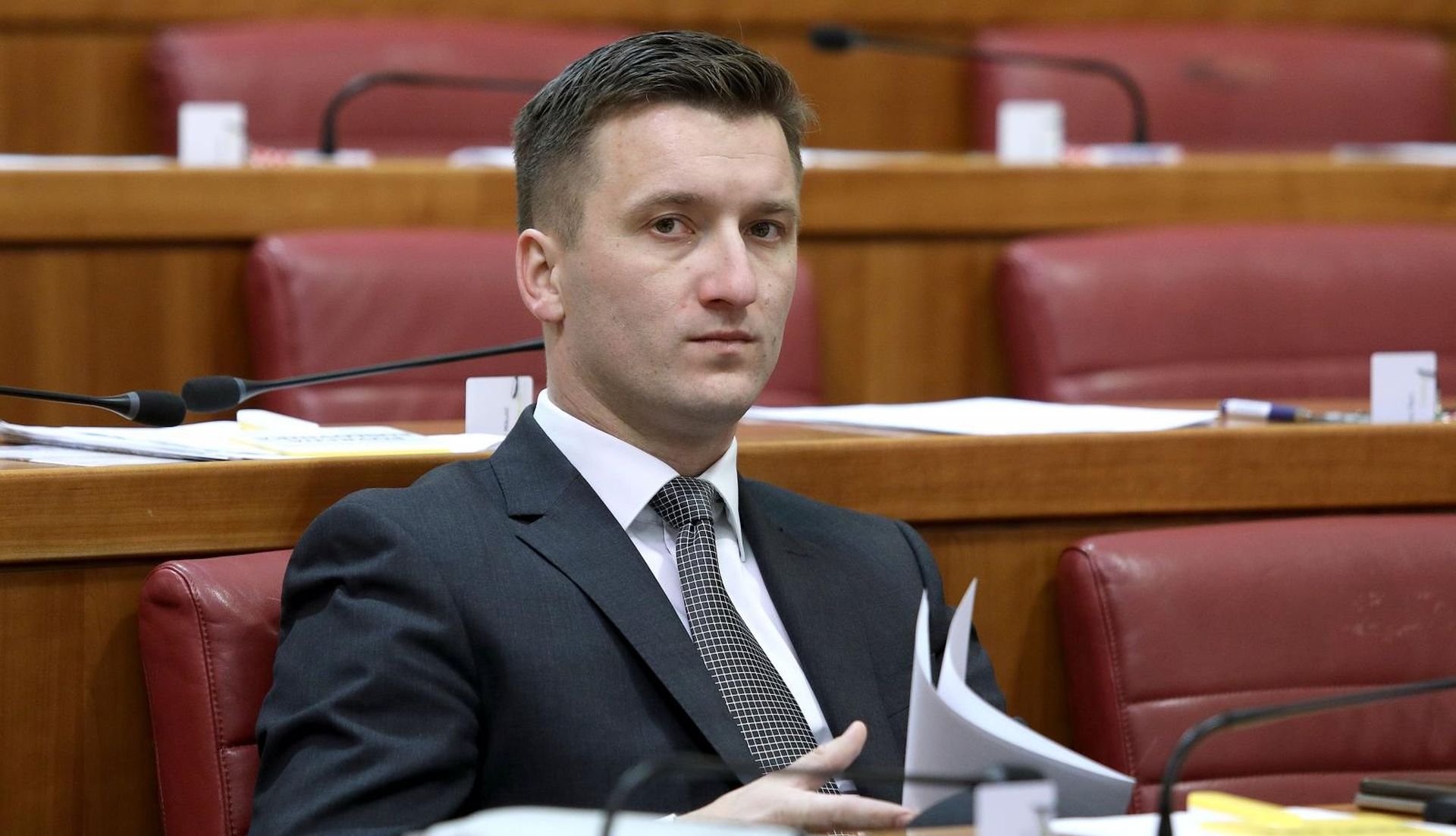 05.12.2017., Zagreb - Sabor je 6. sjednicu nastavio raspravom o Konacnom prijedlogu zakona o reviziji. Zarko Tusek. 
Photo: Patrik Macek/PIXSELL